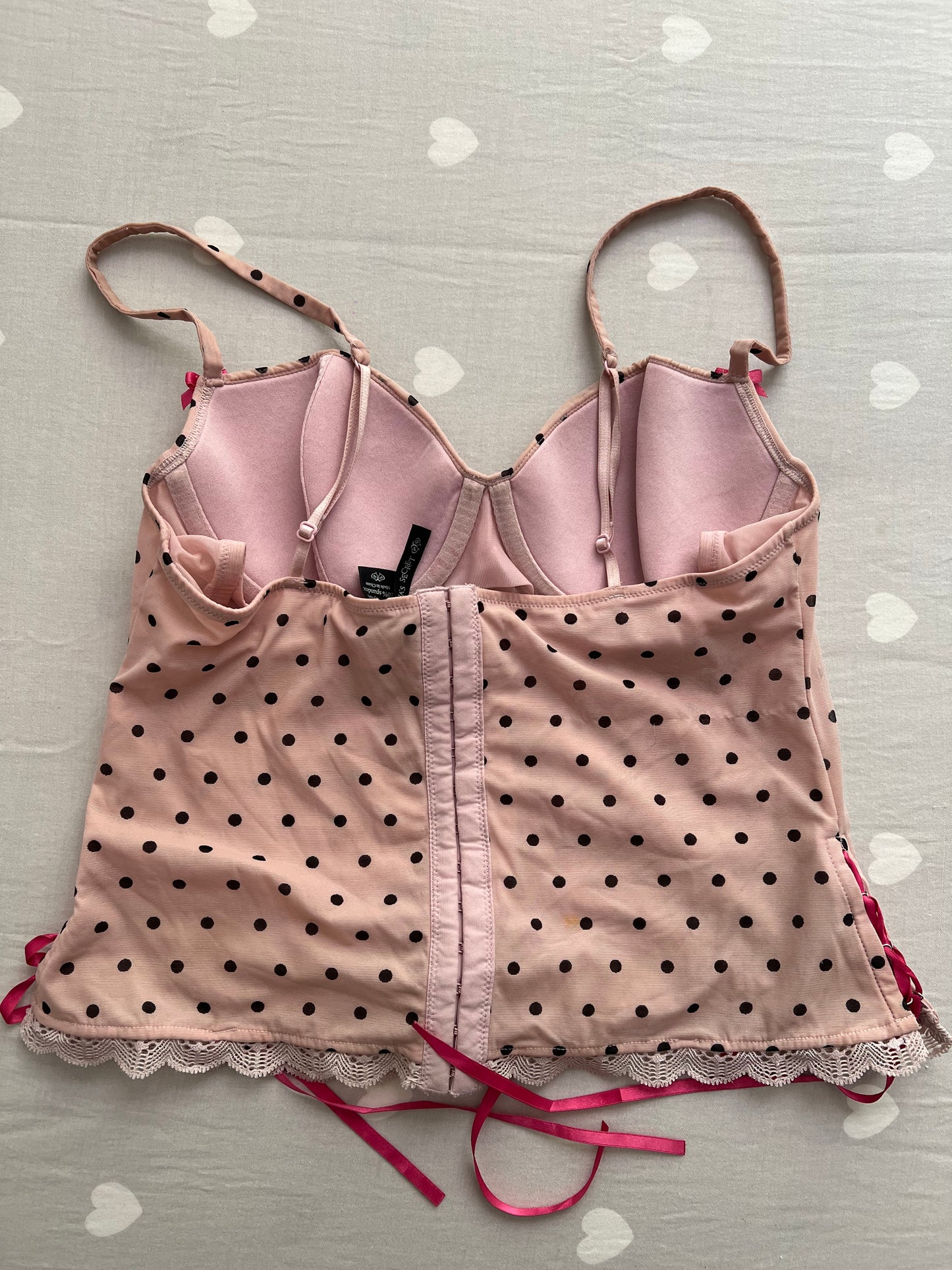 Victoria Secret polka dot corset cami