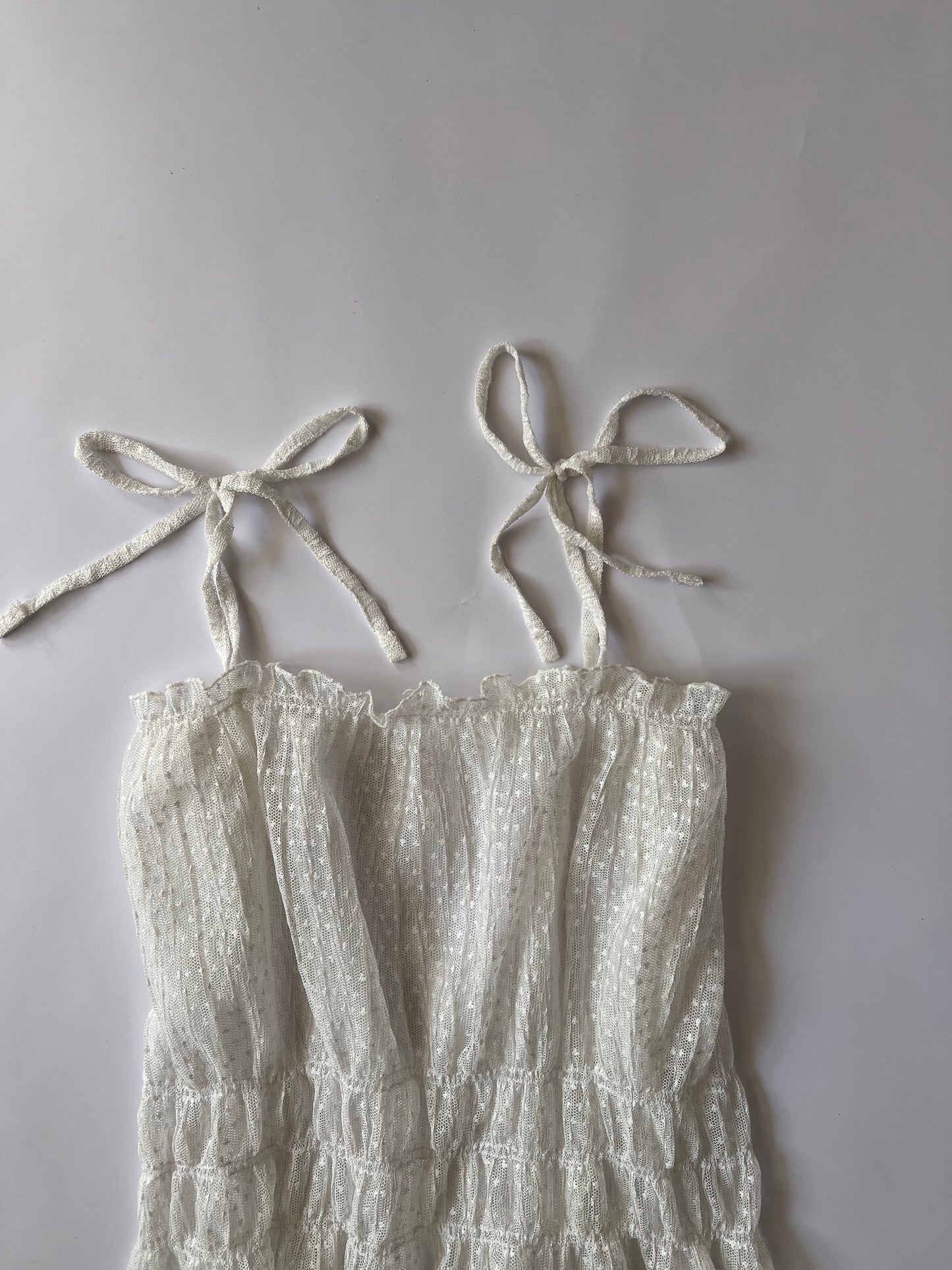 Sheer smoked waist cami top