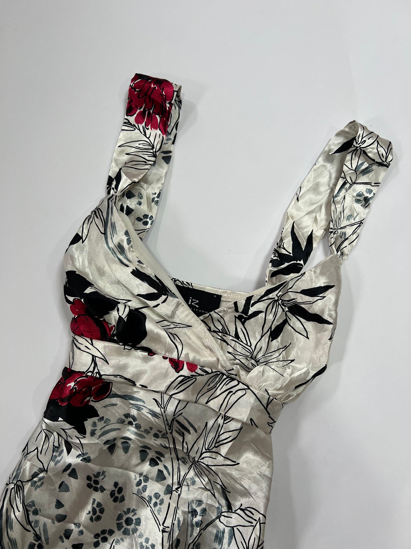 Floral Satin Peplum Top