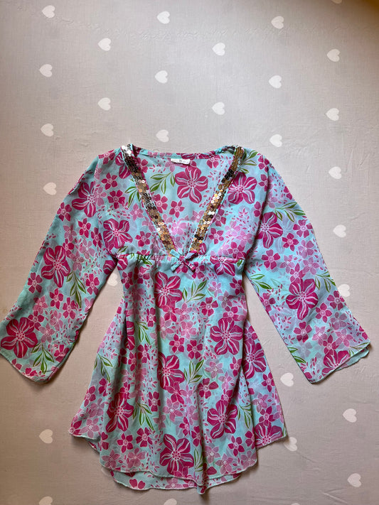 Flowy floral print top