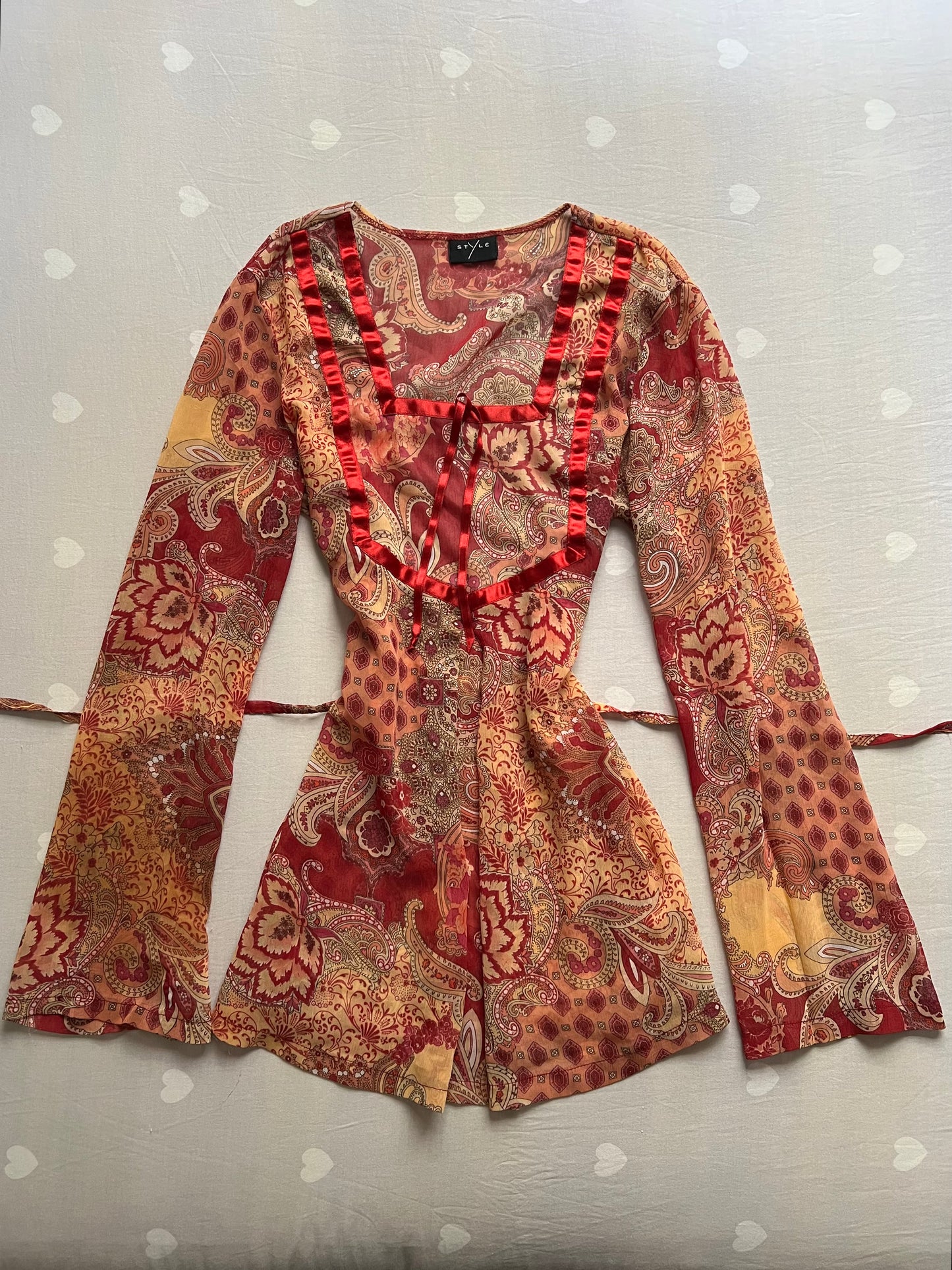 Paisley Print boho top