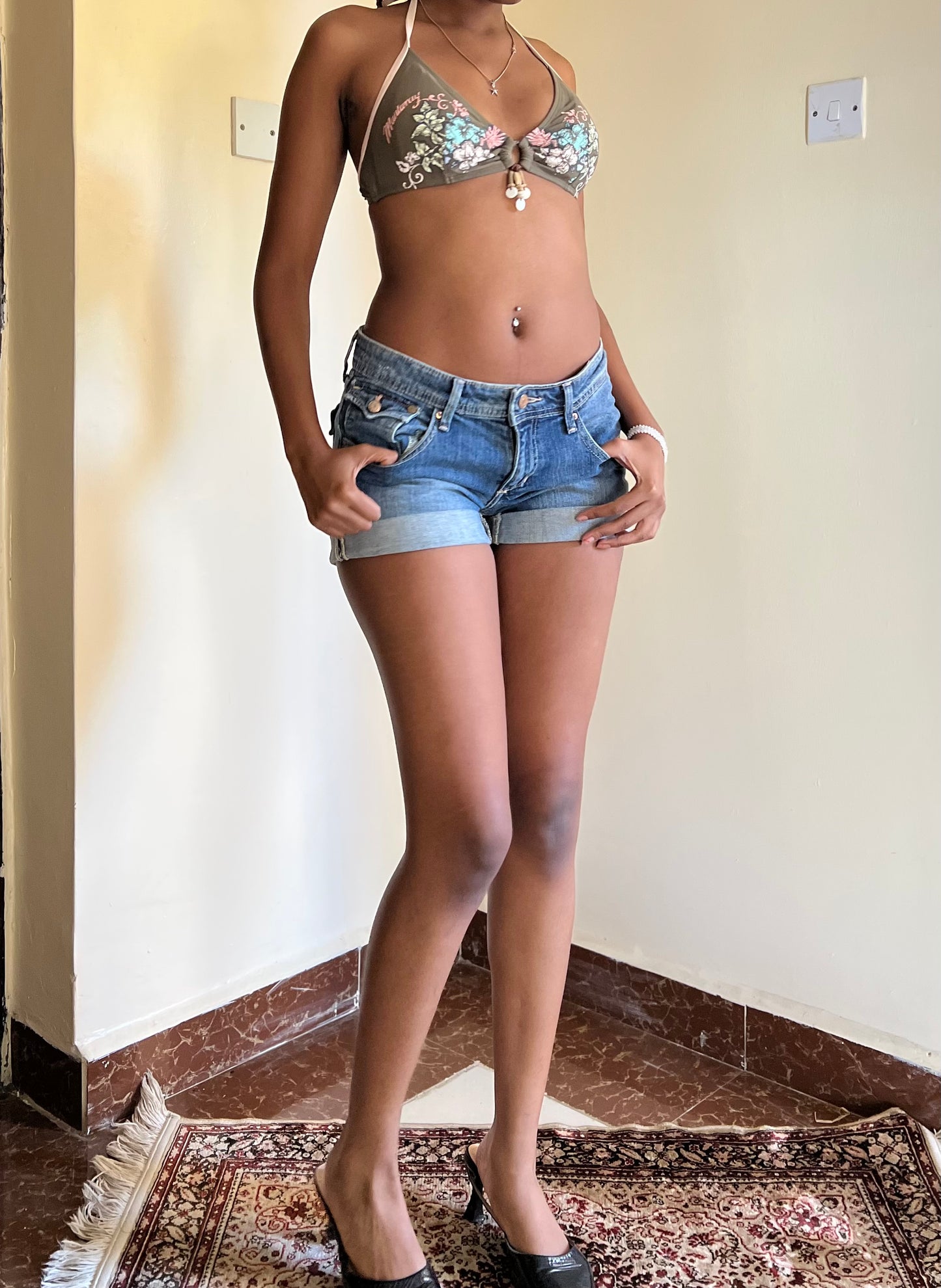 Denim shorts