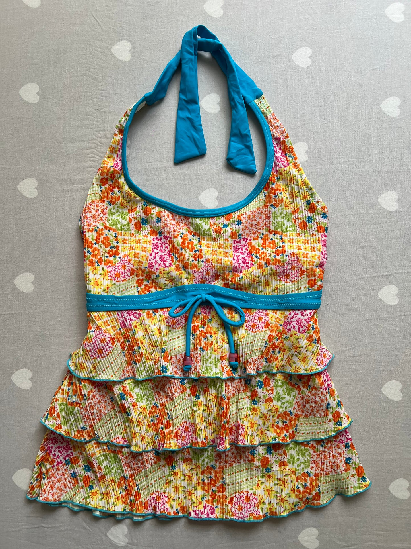 Ruffled floral print top