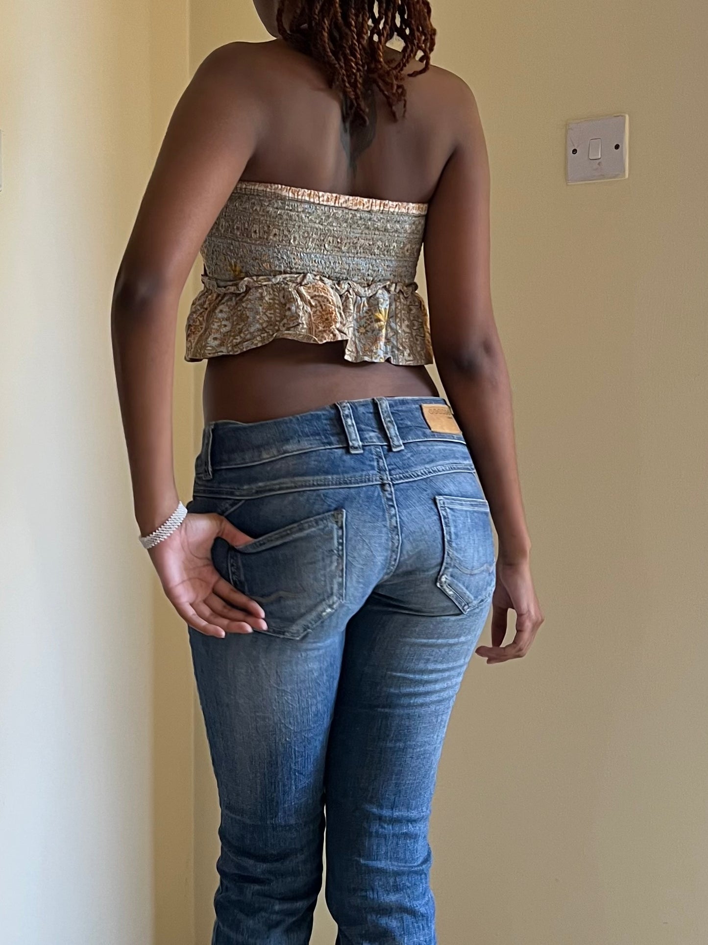 Cropped bohemian halter top