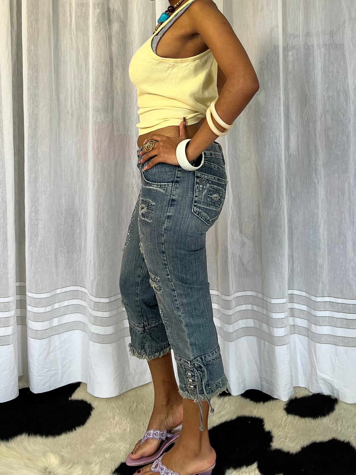 Pastel Yellow Ribbed Tank Top