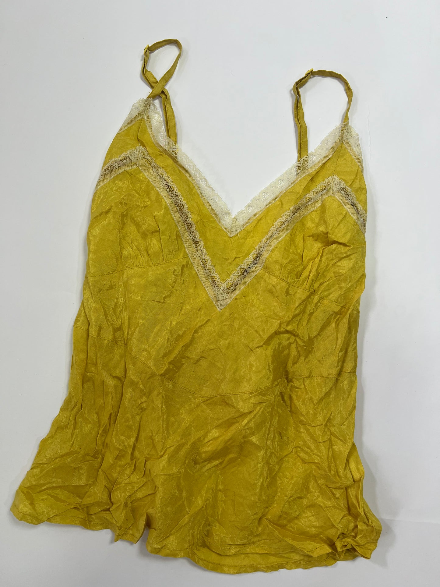 Mustard Lace Trim Cami Top