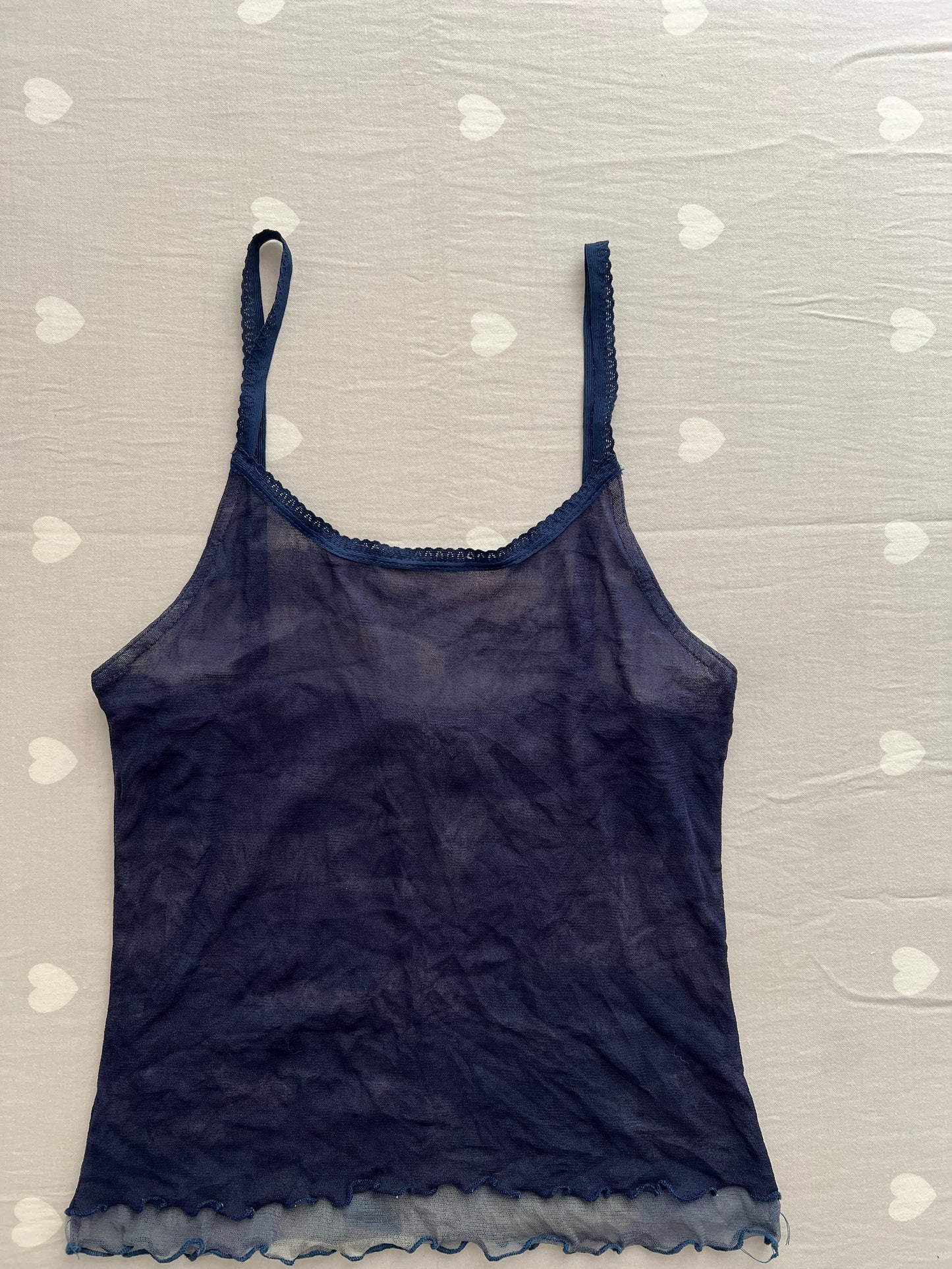 Mesh layered cami top