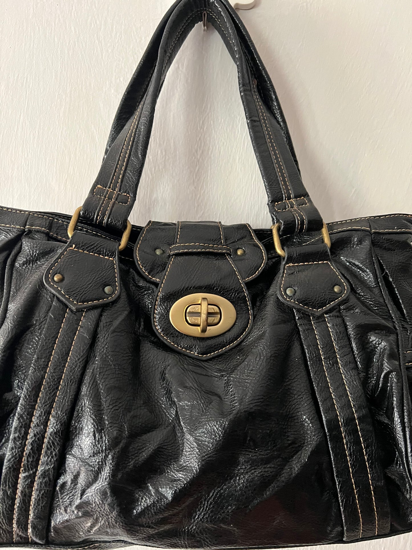 Boxy Leather Shoulder Bag