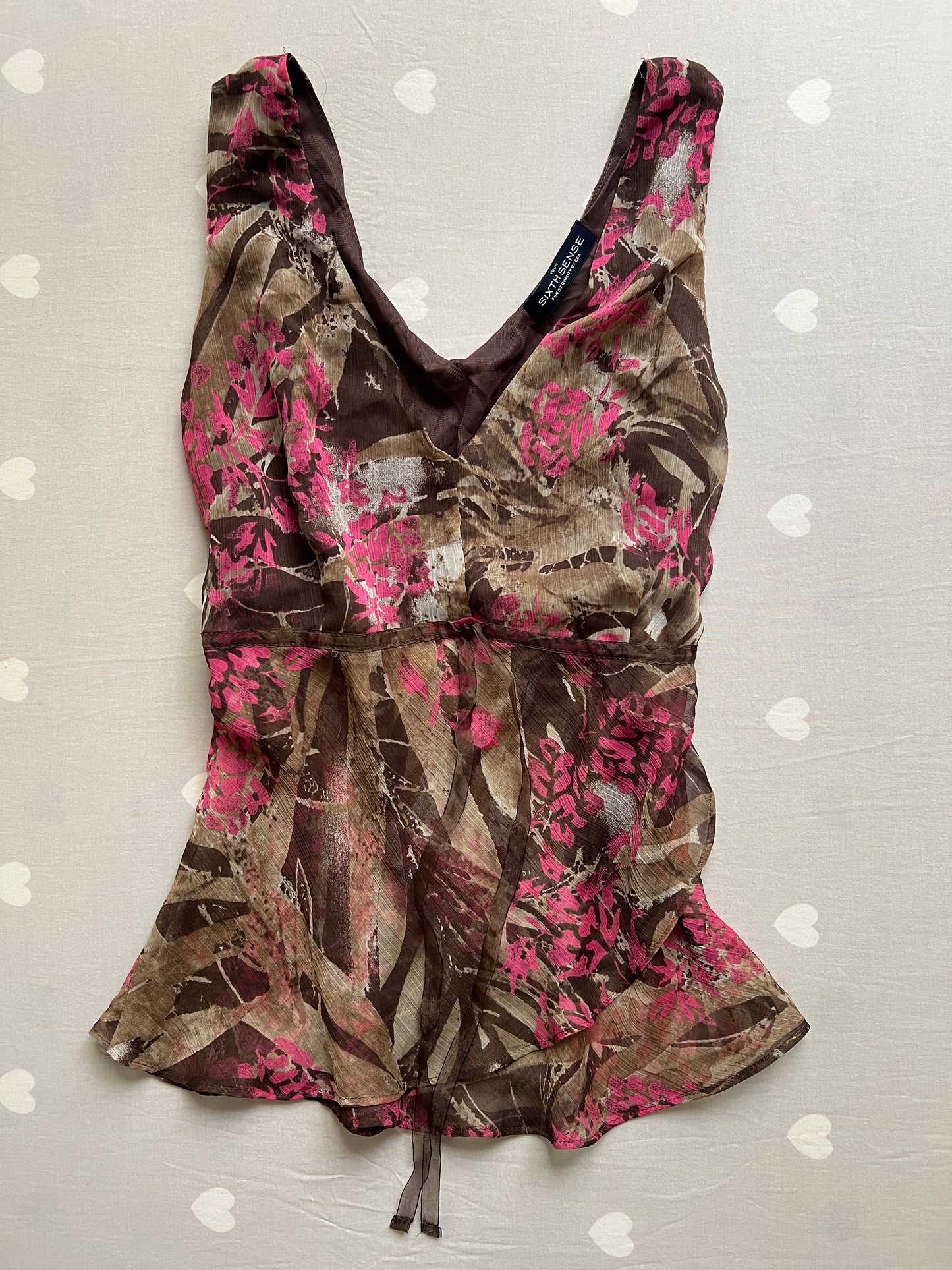 Whimsy chiffon cami top