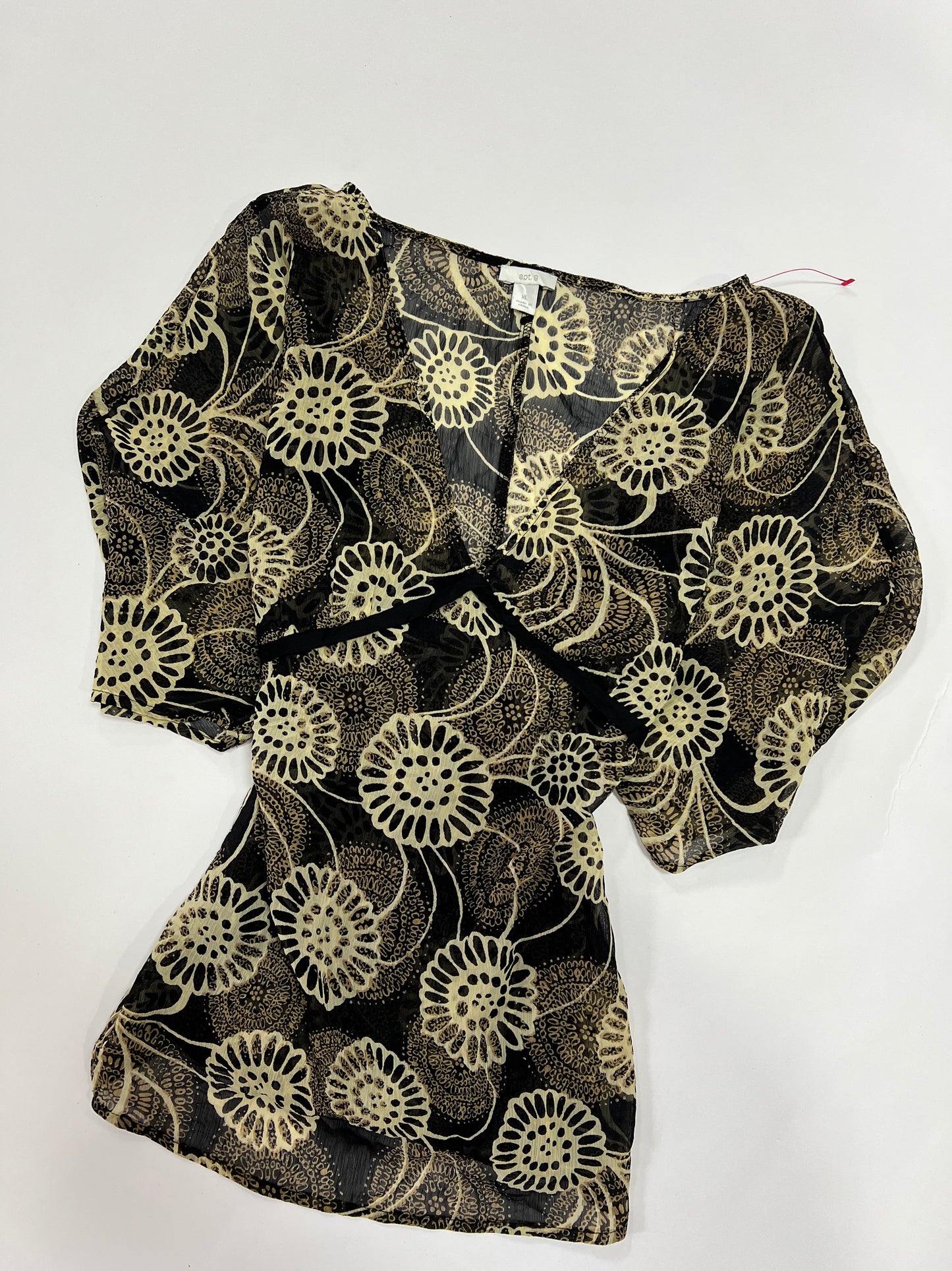Floral bell sleeve top
