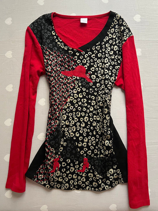Vintage leopard print long sleeve
