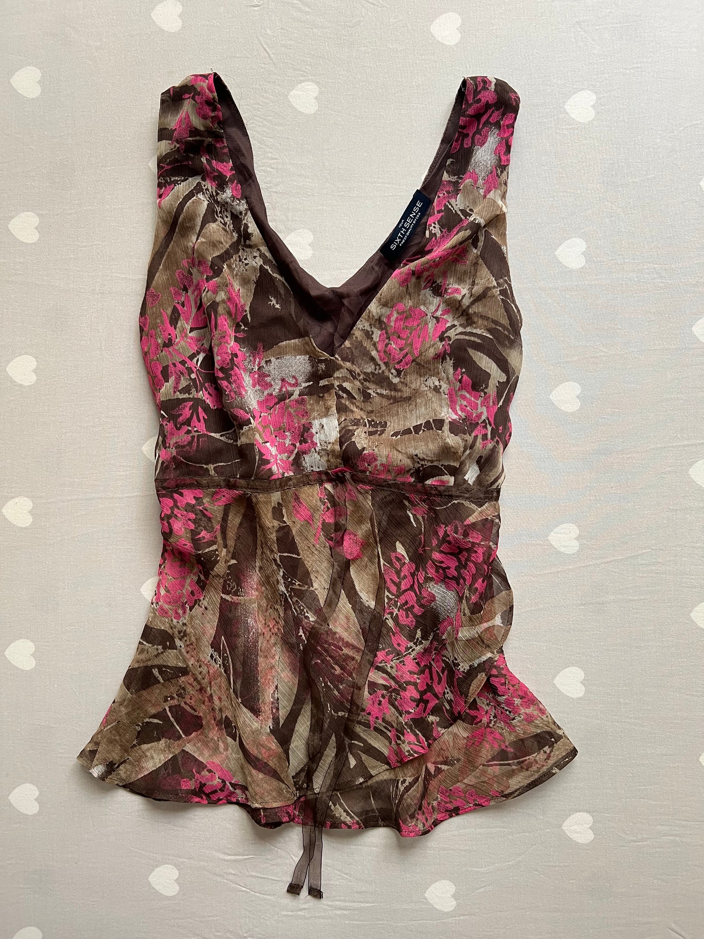 Whimsy chiffon cami top