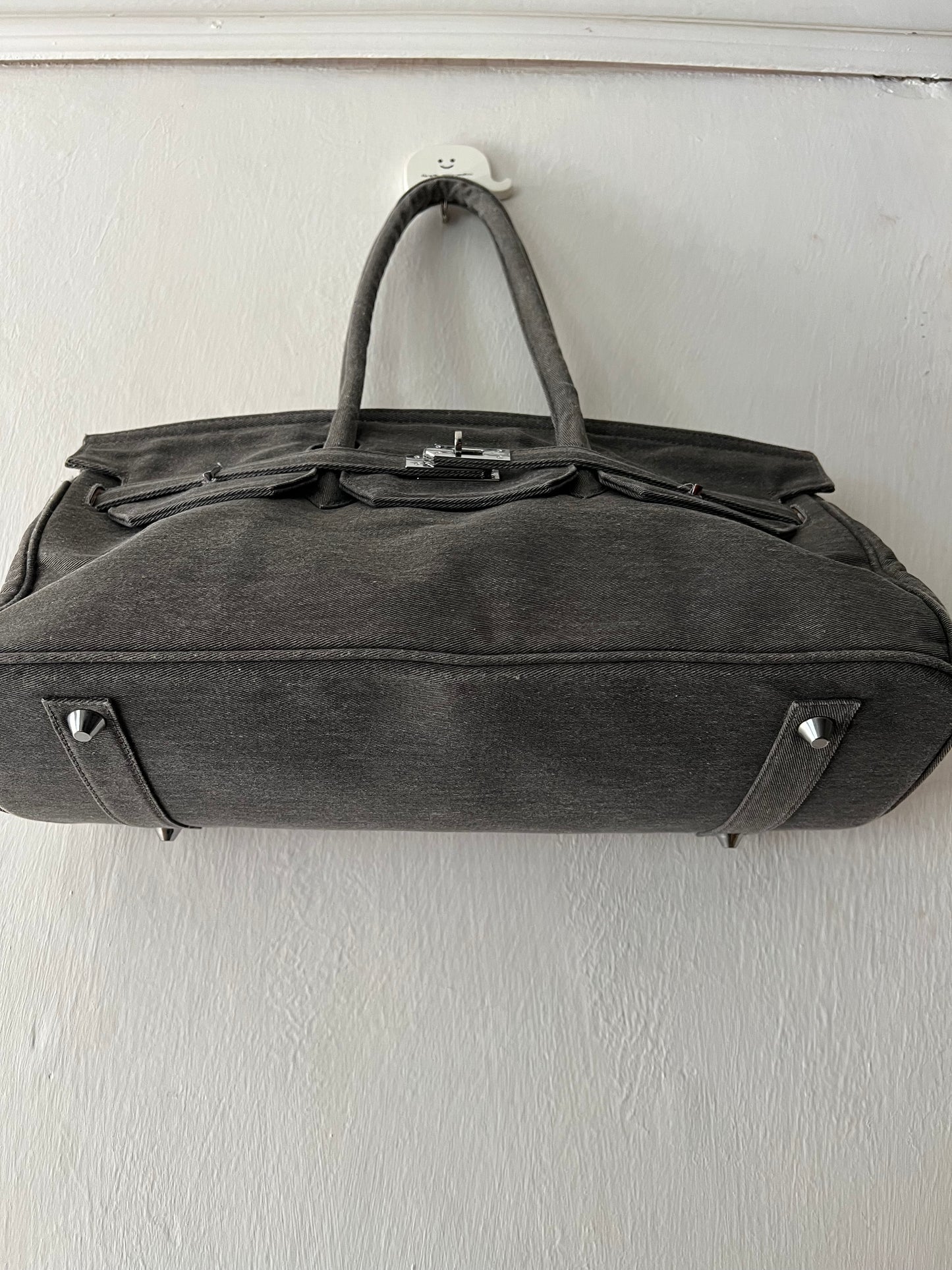 Birkin Inspired Canvas Shoulder Bag