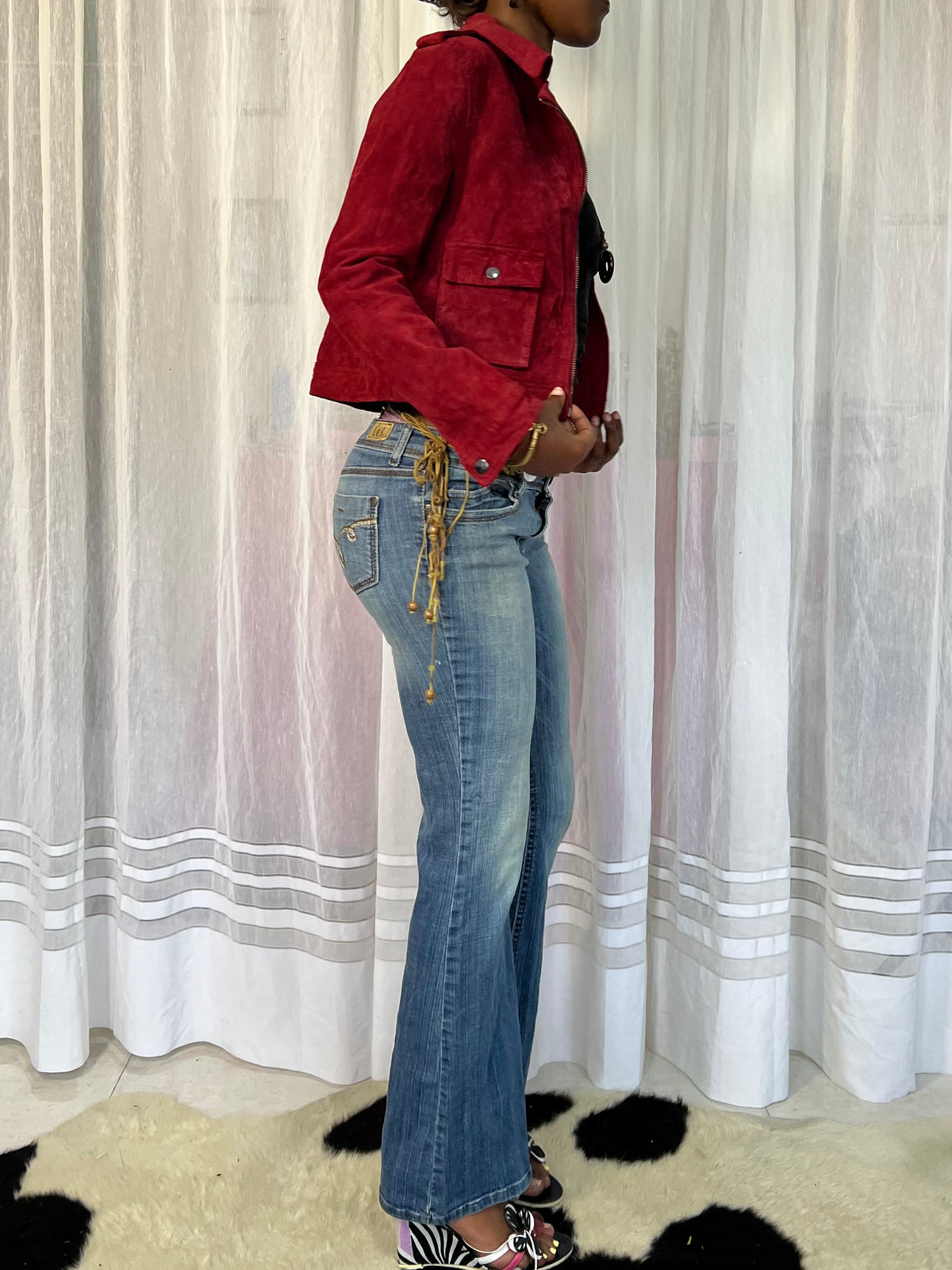 Burgundy Suede Leather Jacket