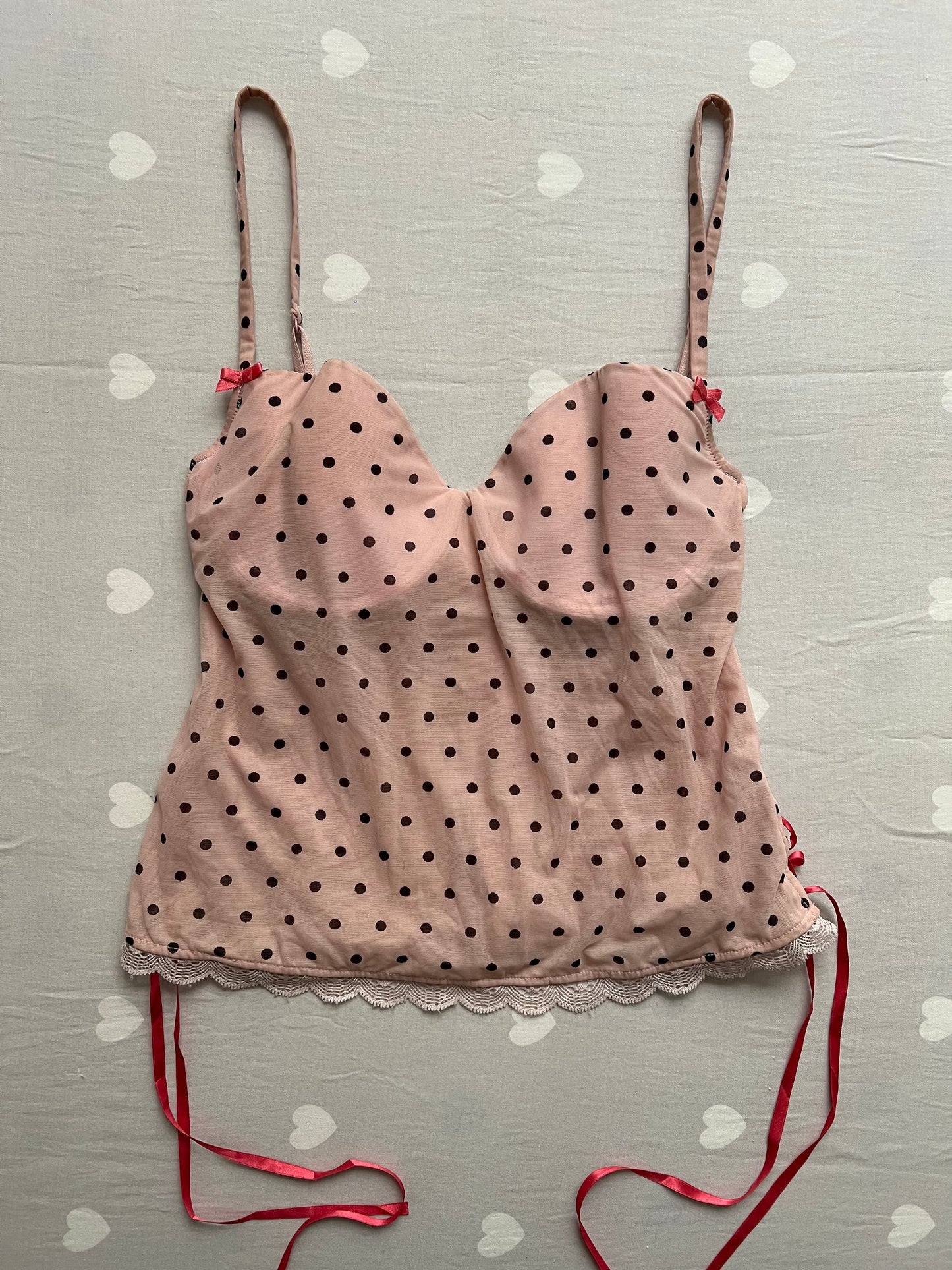 Victoria Secret polka dot corset cami