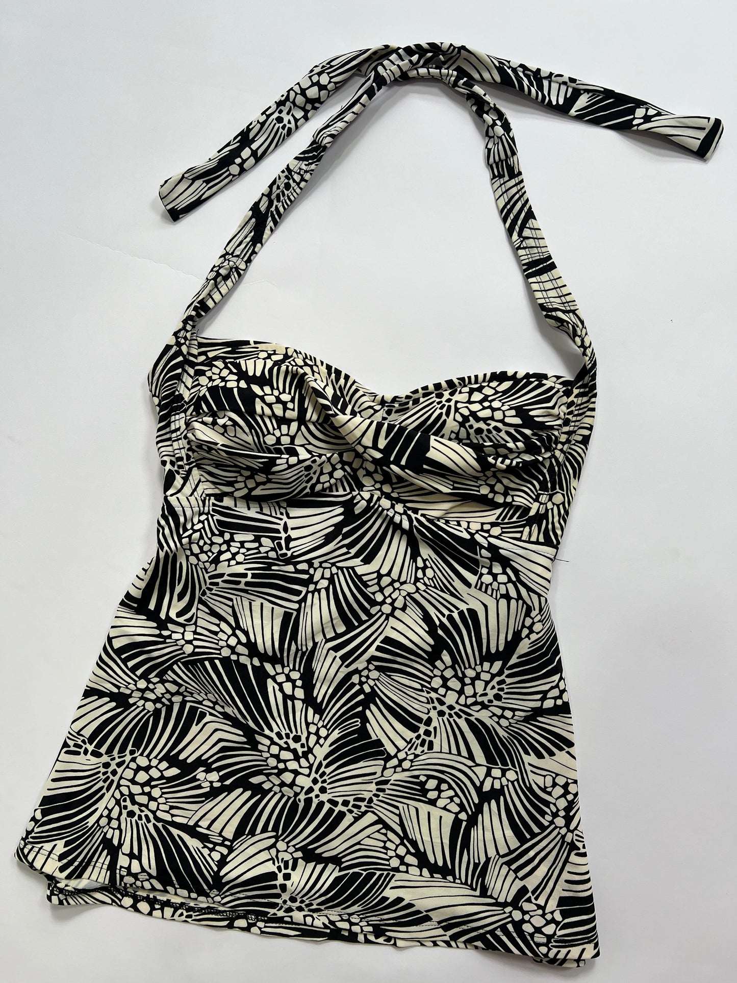 Abstract print tankini halter