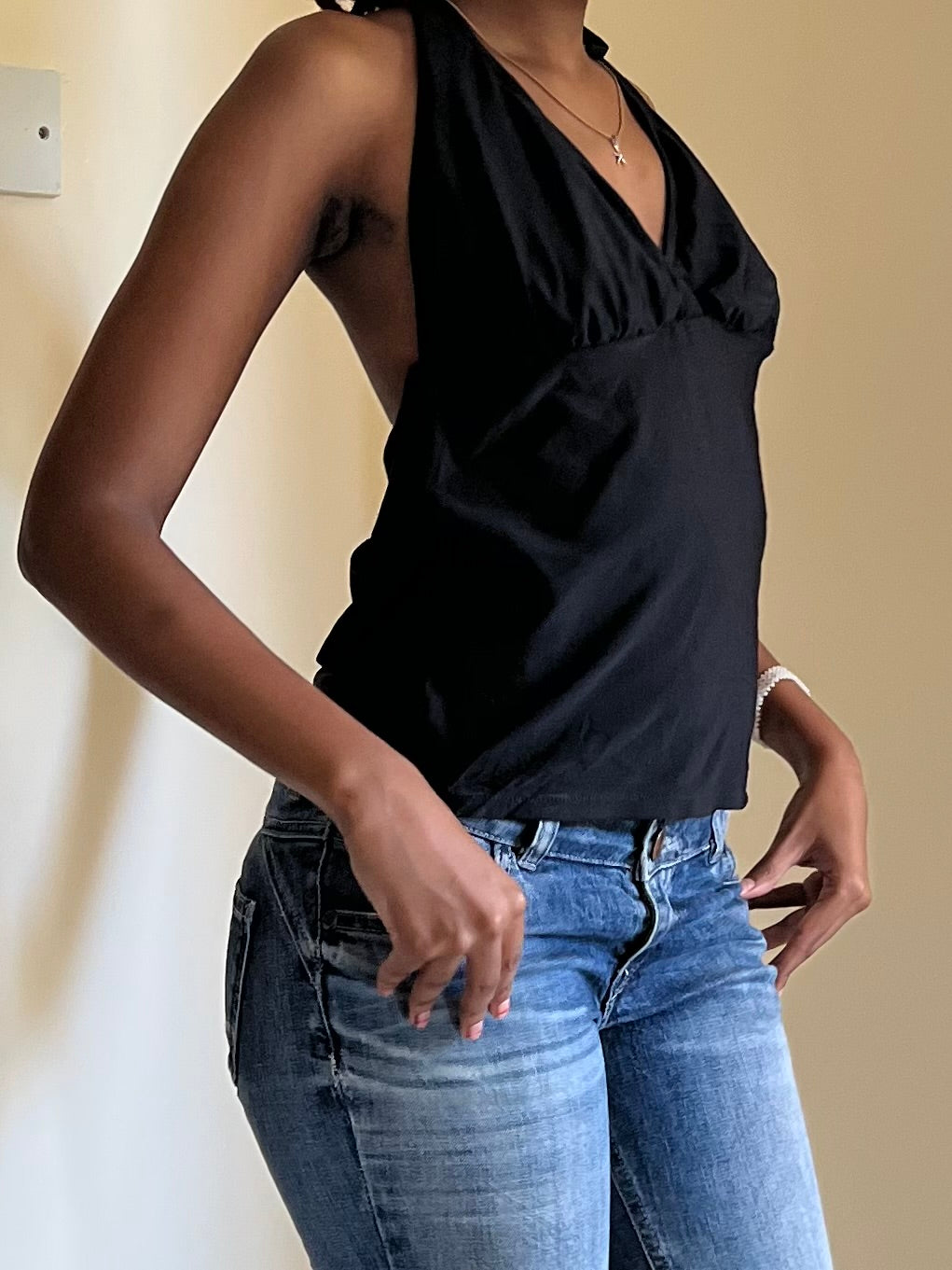 Black halter top
