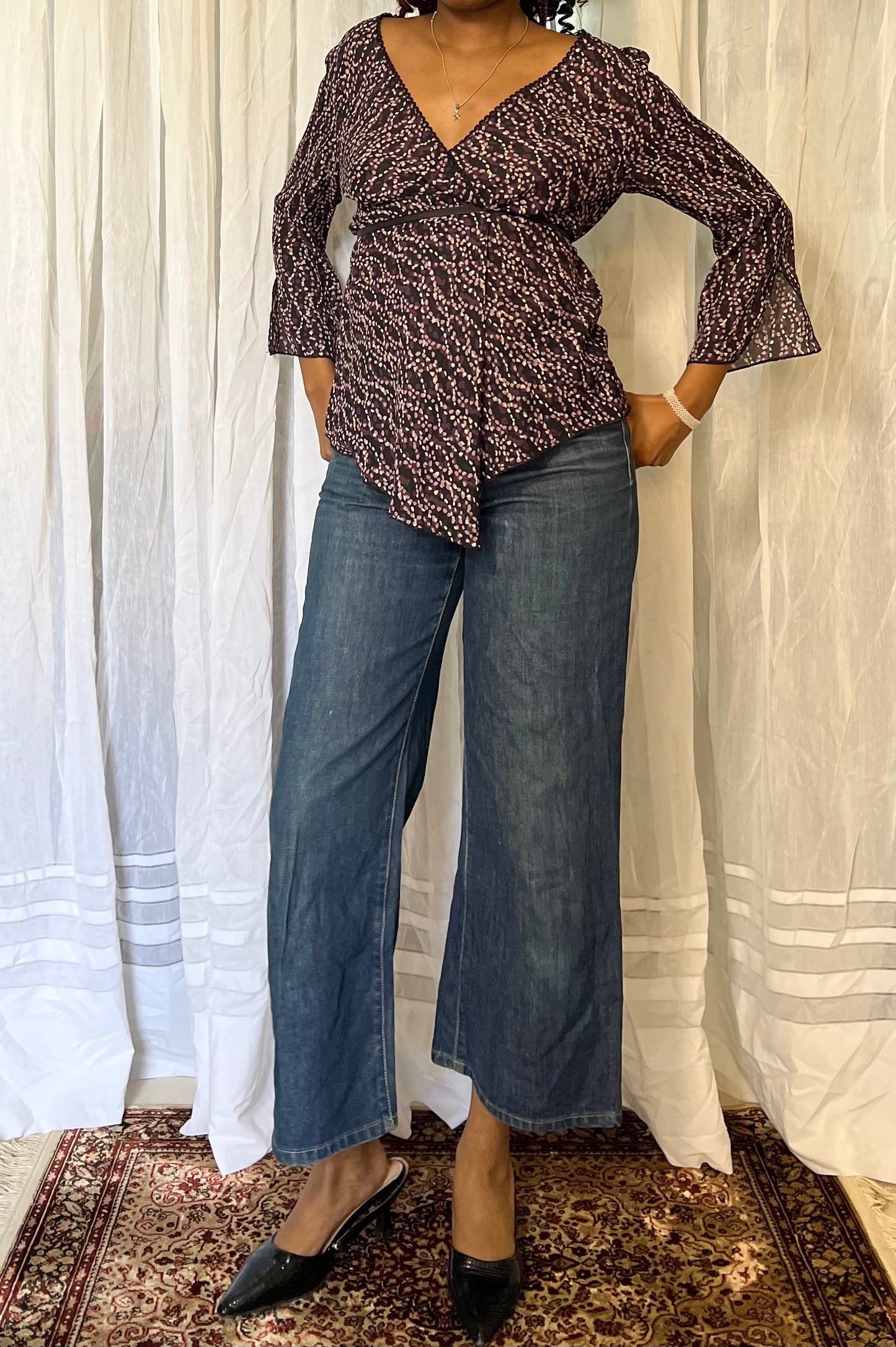 Flowy floral print top