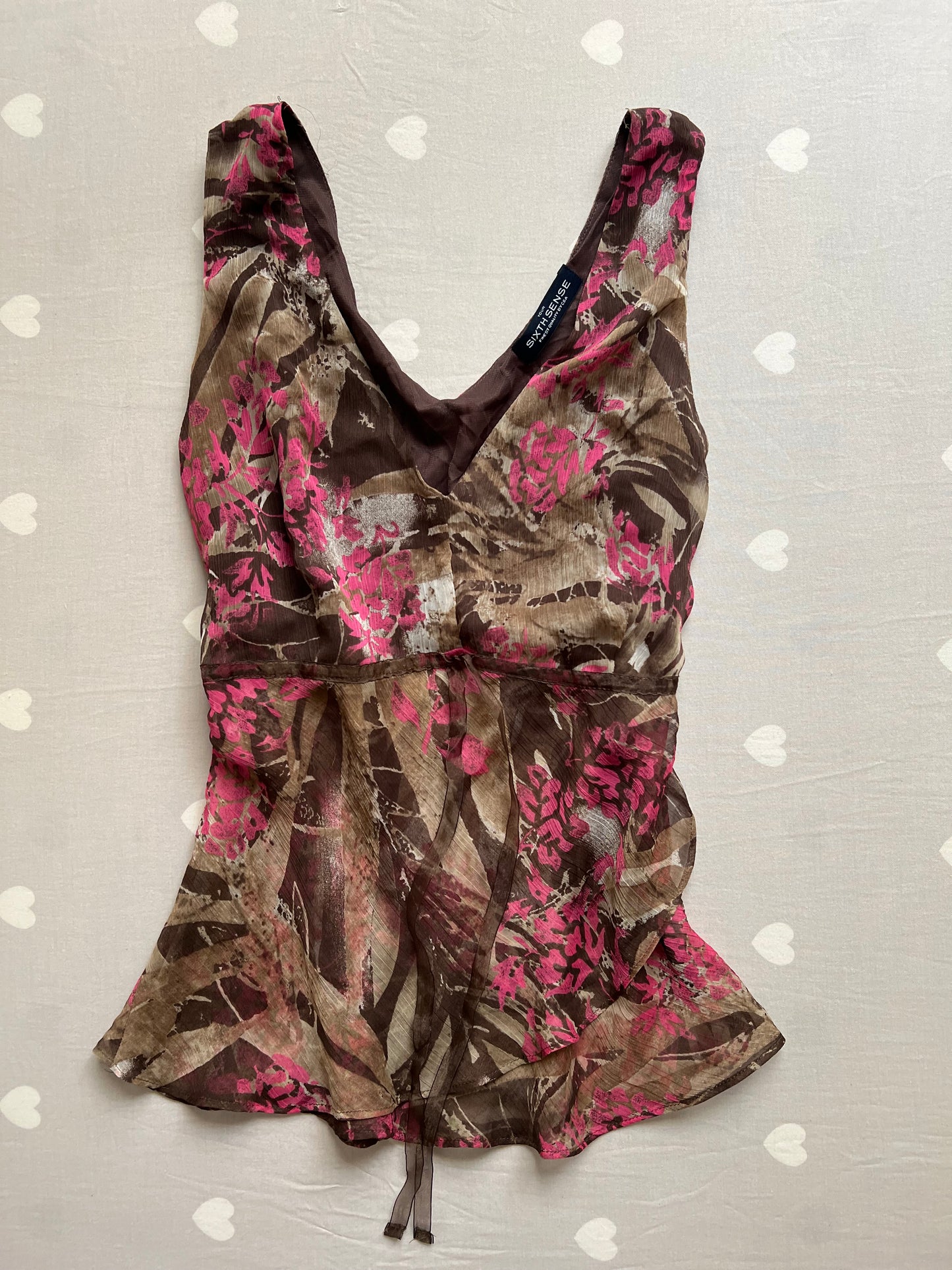 Whimsy chiffon cami top