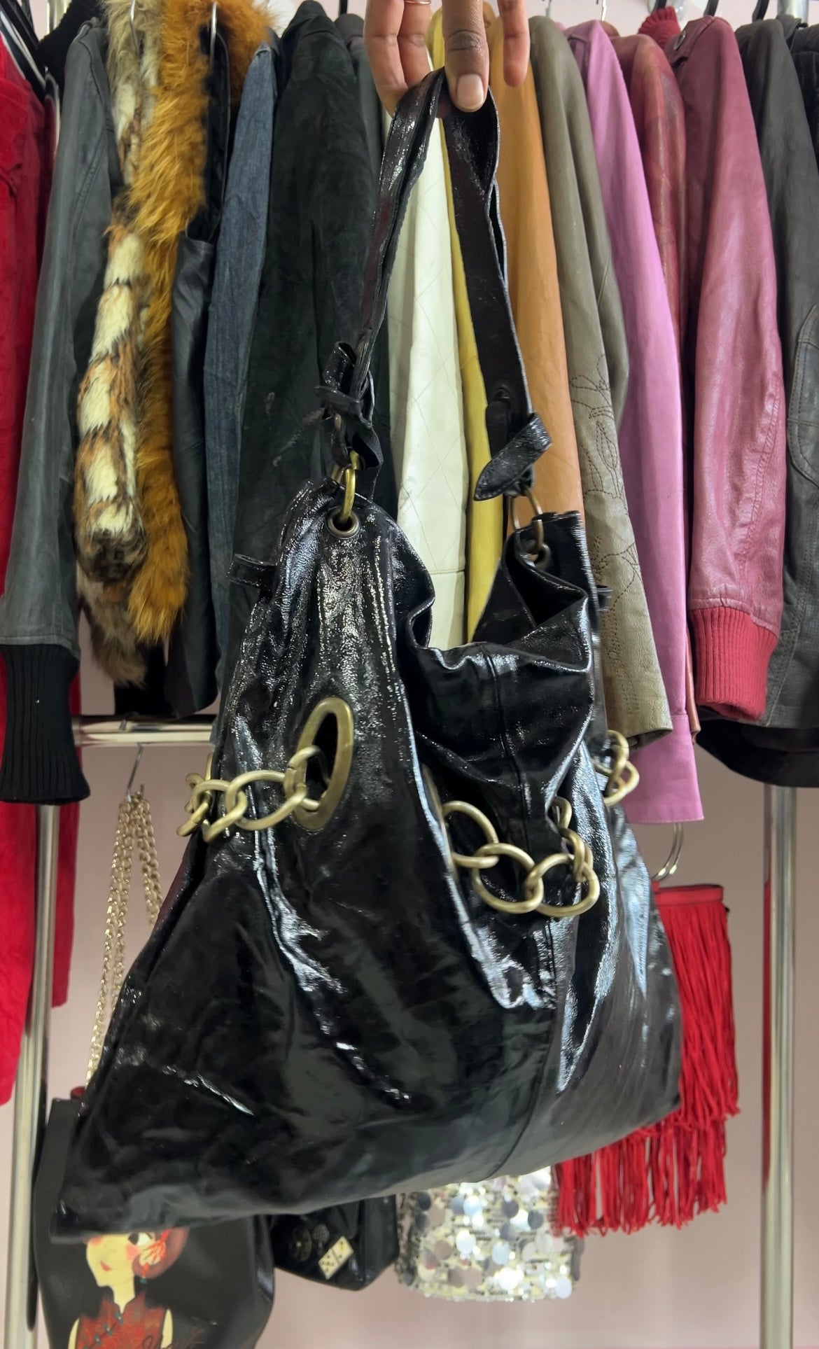 Slouchy leather bag