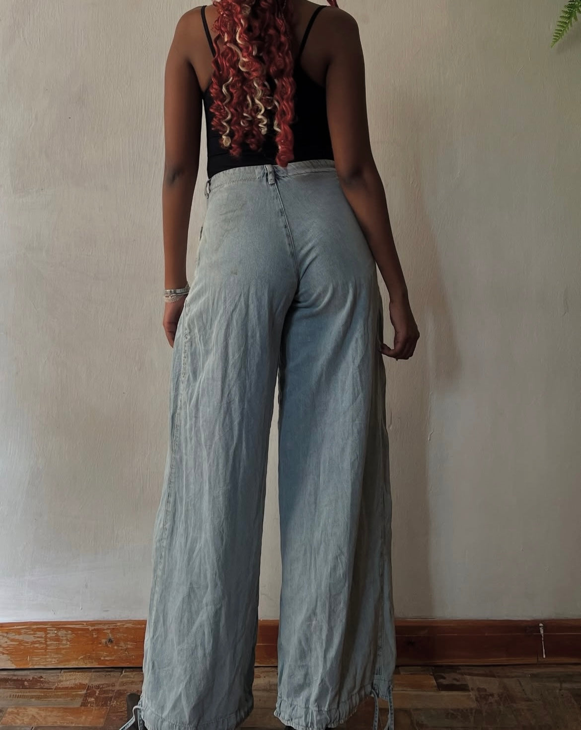 Retro wide leg pants