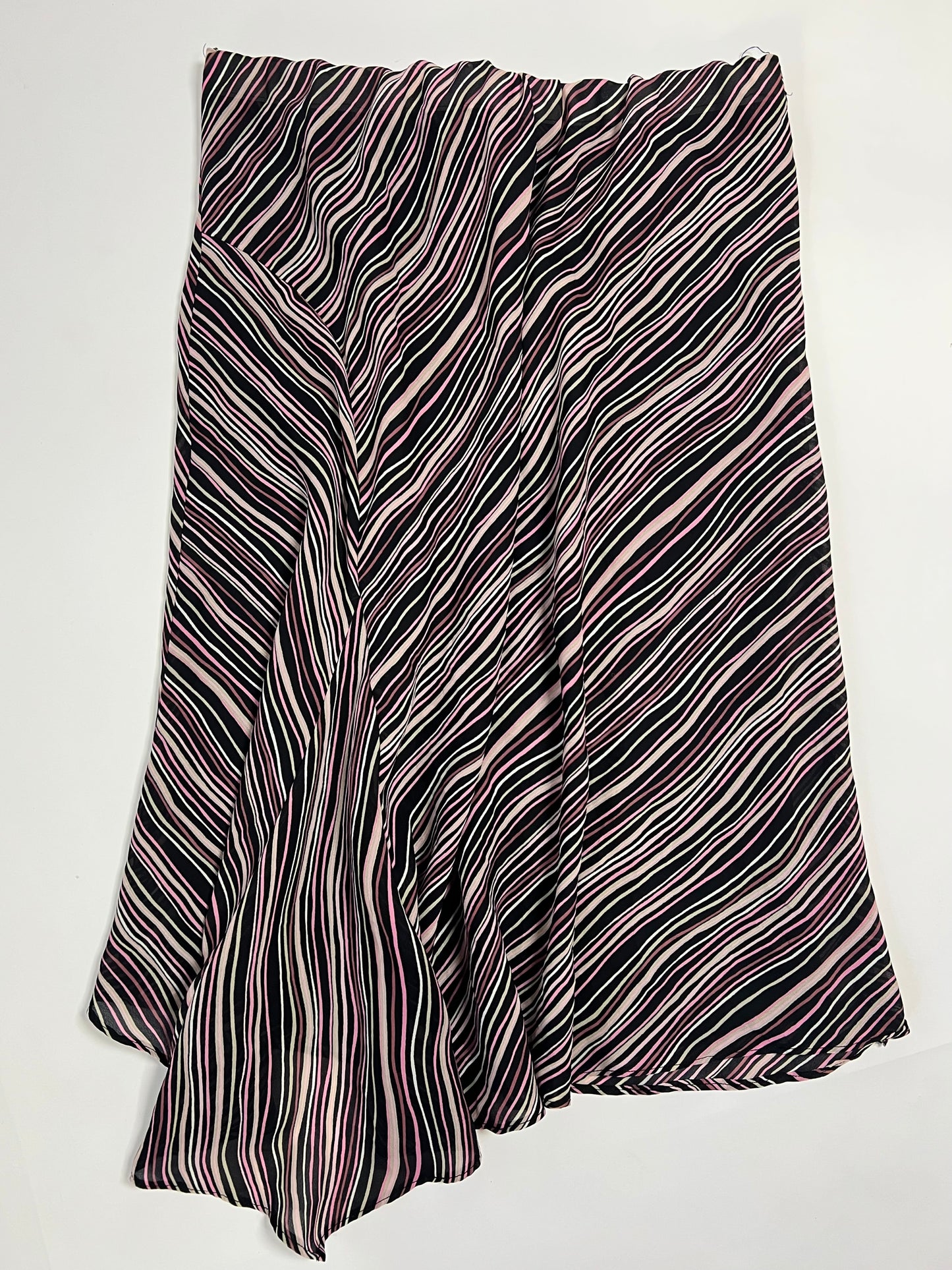 Striped Asymmetrical Skirt