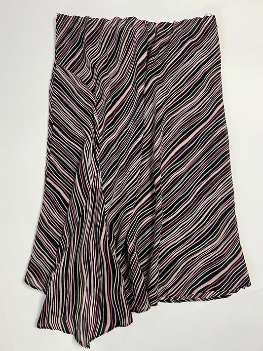 Striped Asymmetrical Skirt