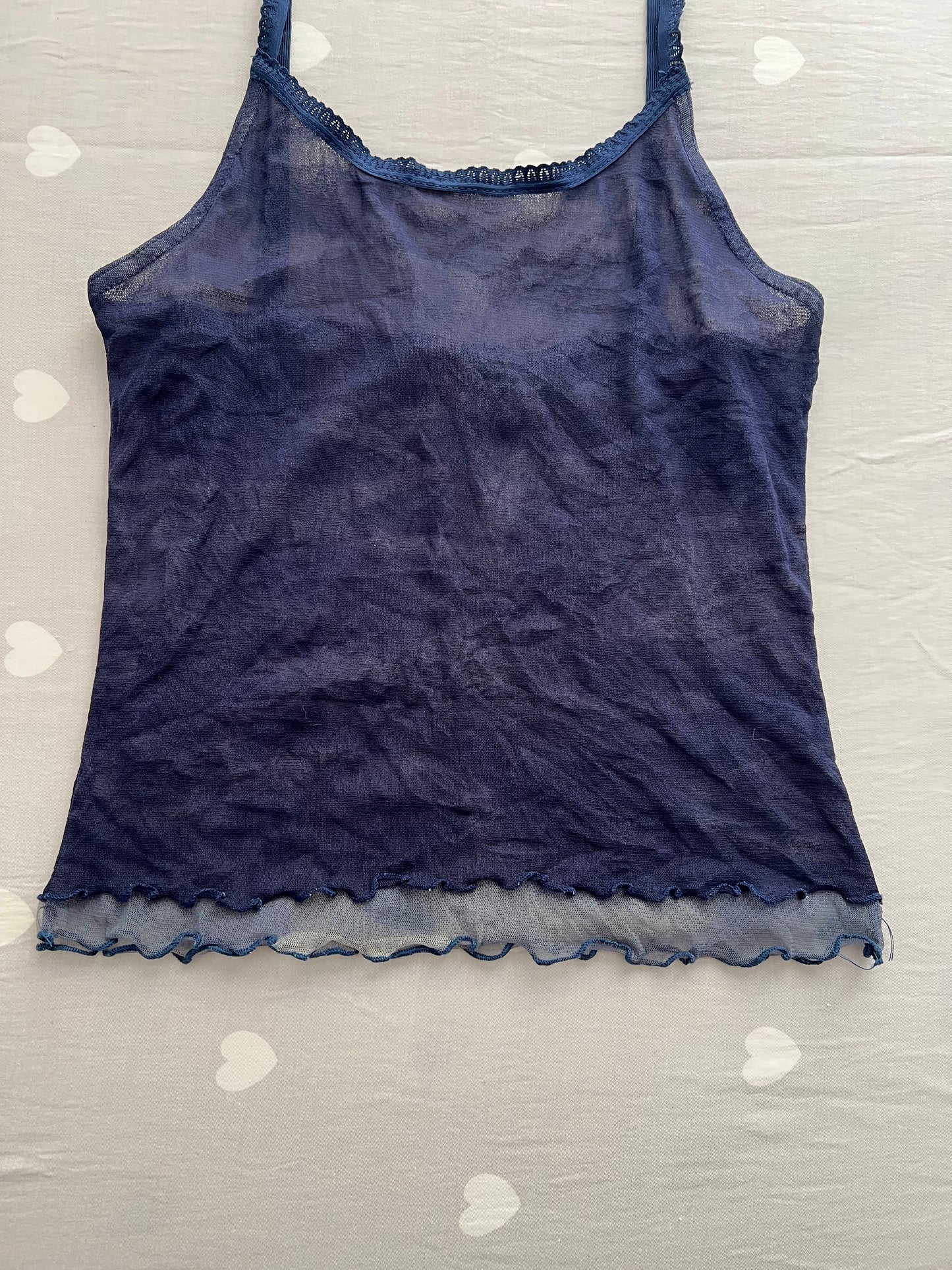 Mesh layered cami top