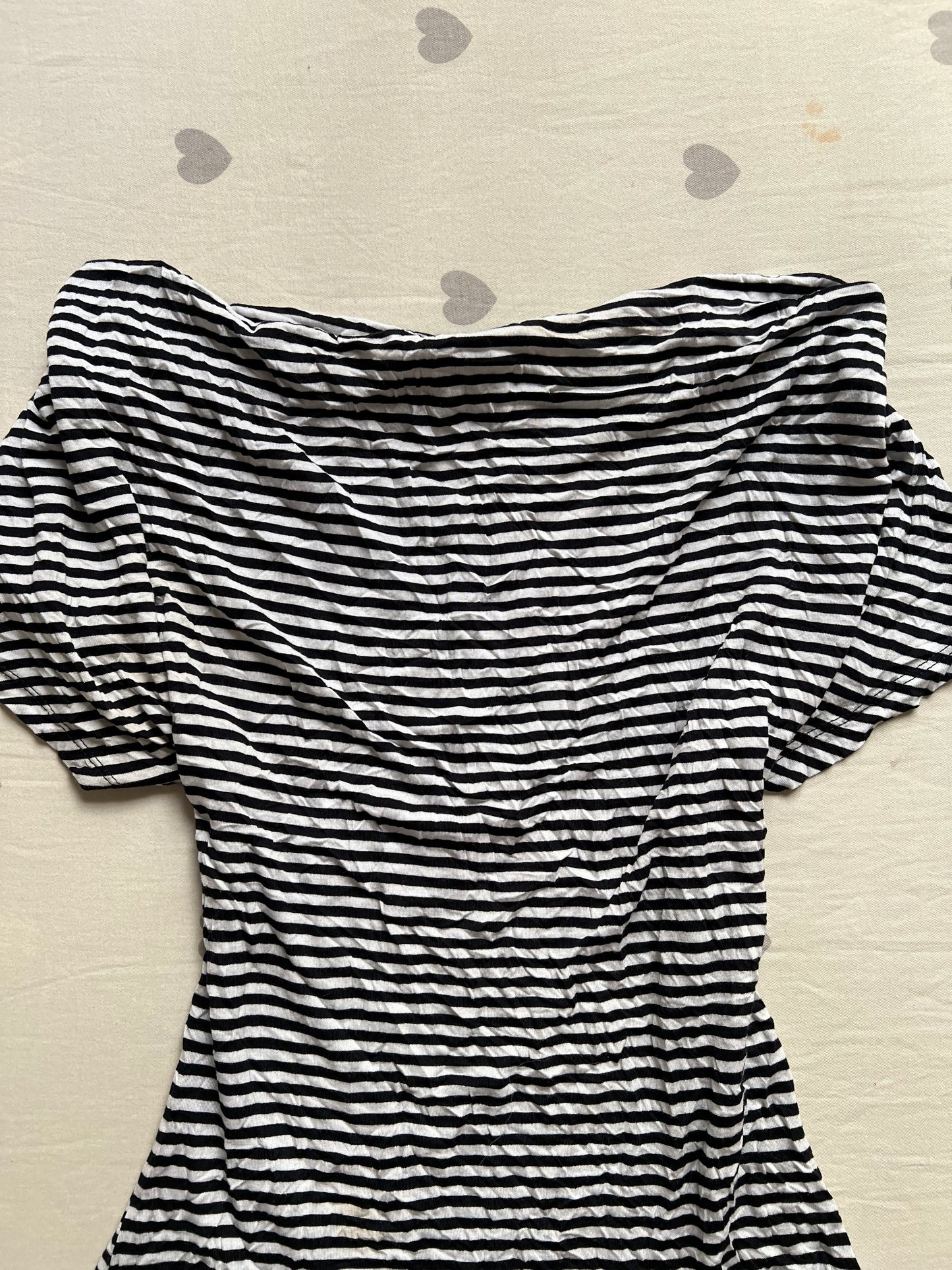 Striped off the shoulder top