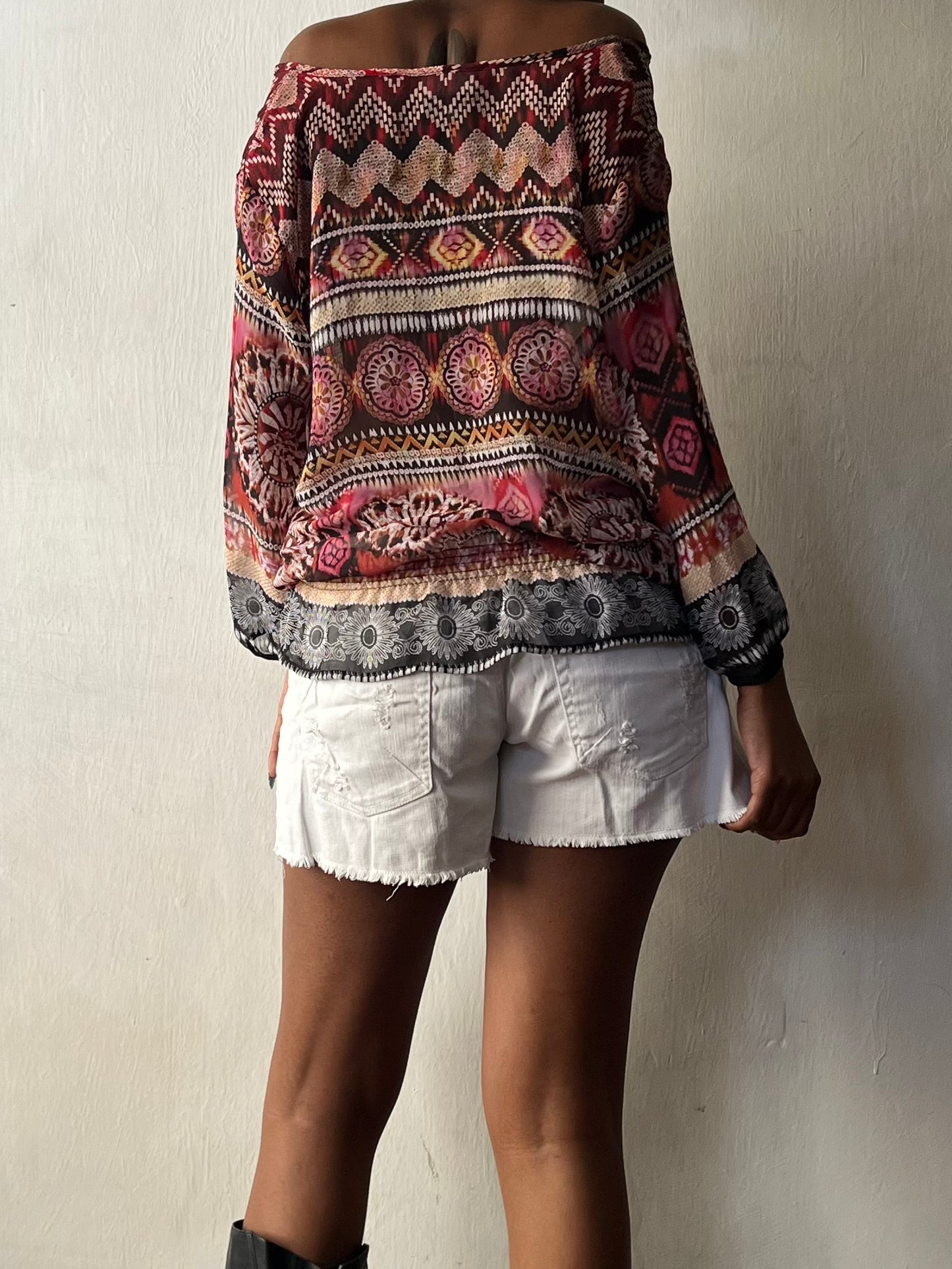 Off the shoulder boho top