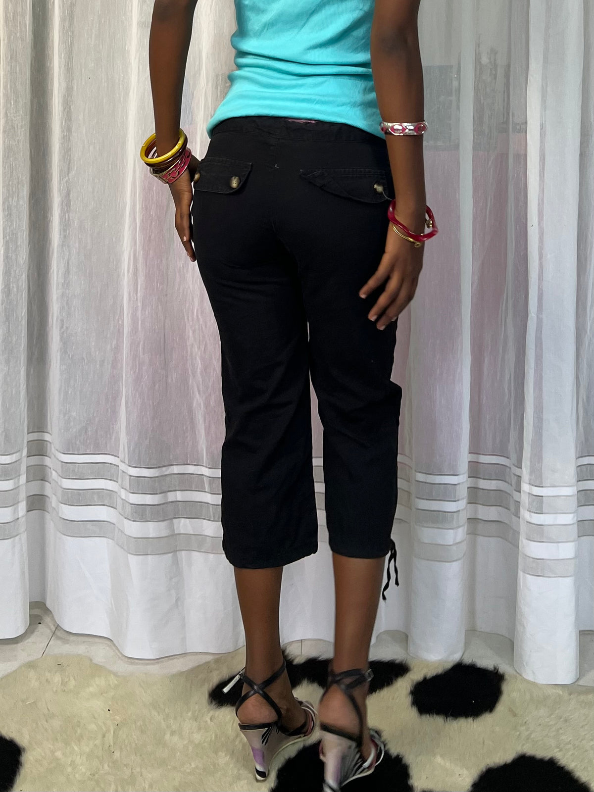 Ribbed cami & Cargo capris
