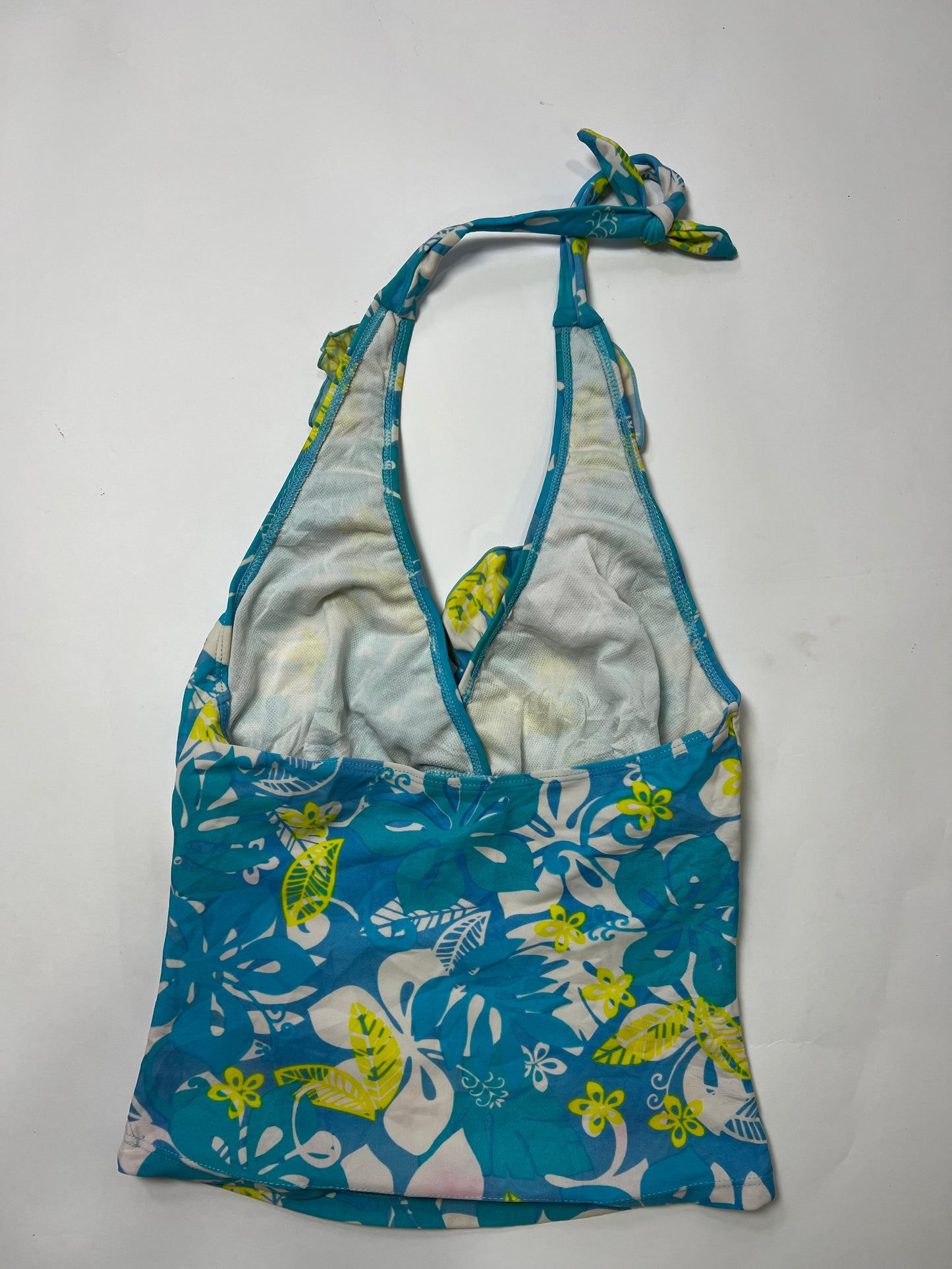 Tropical Ruffle Halter Swim Tankini