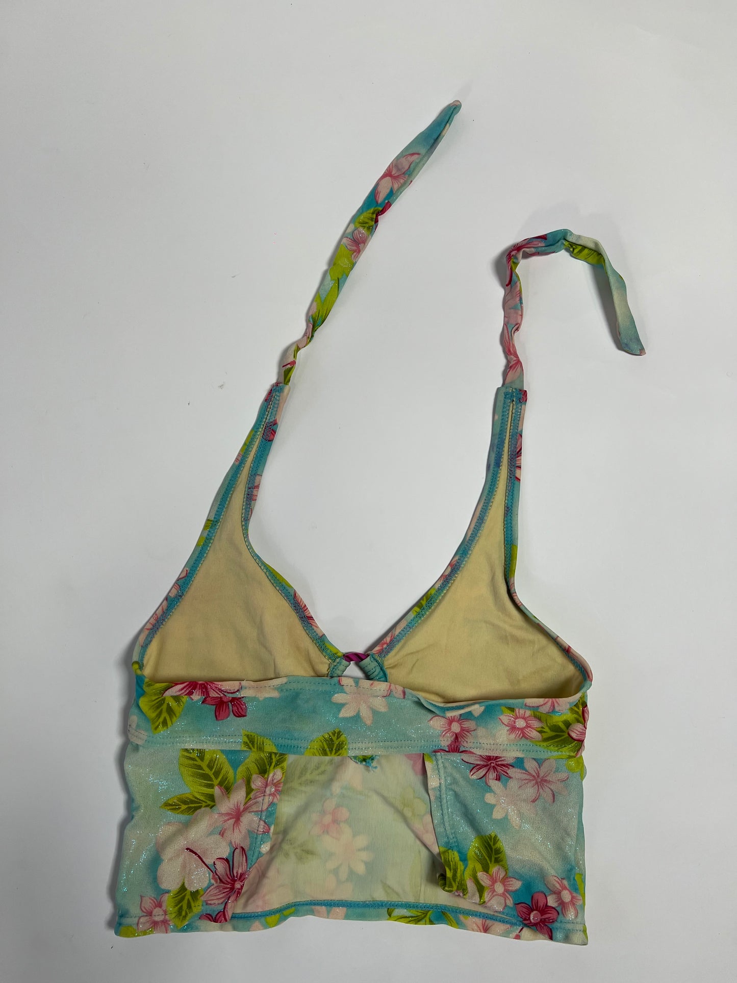 Tropical floral halter top