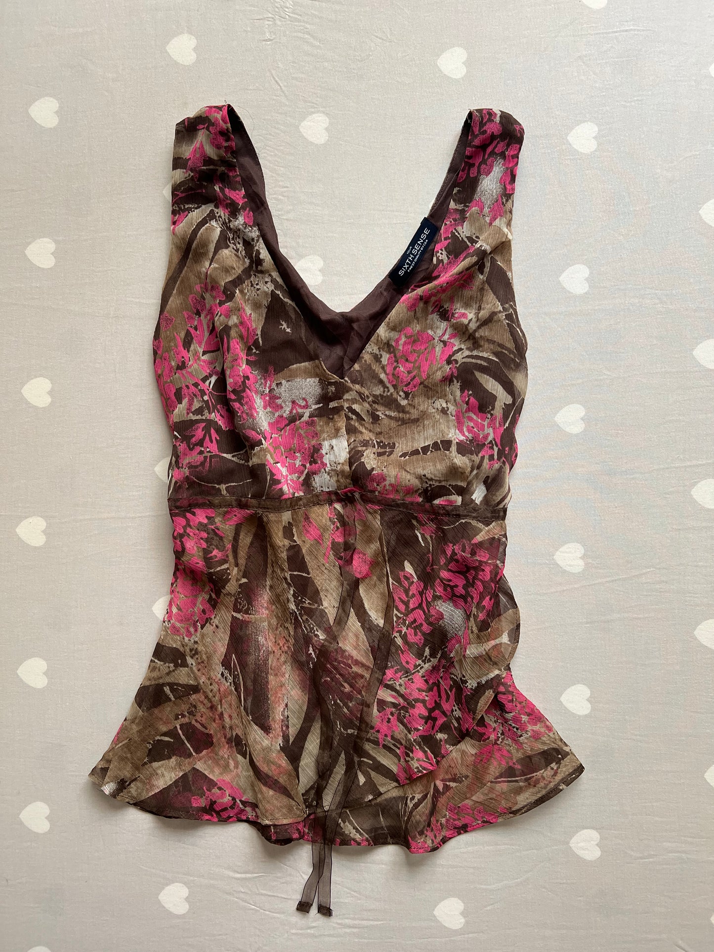 Whimsy chiffon cami top