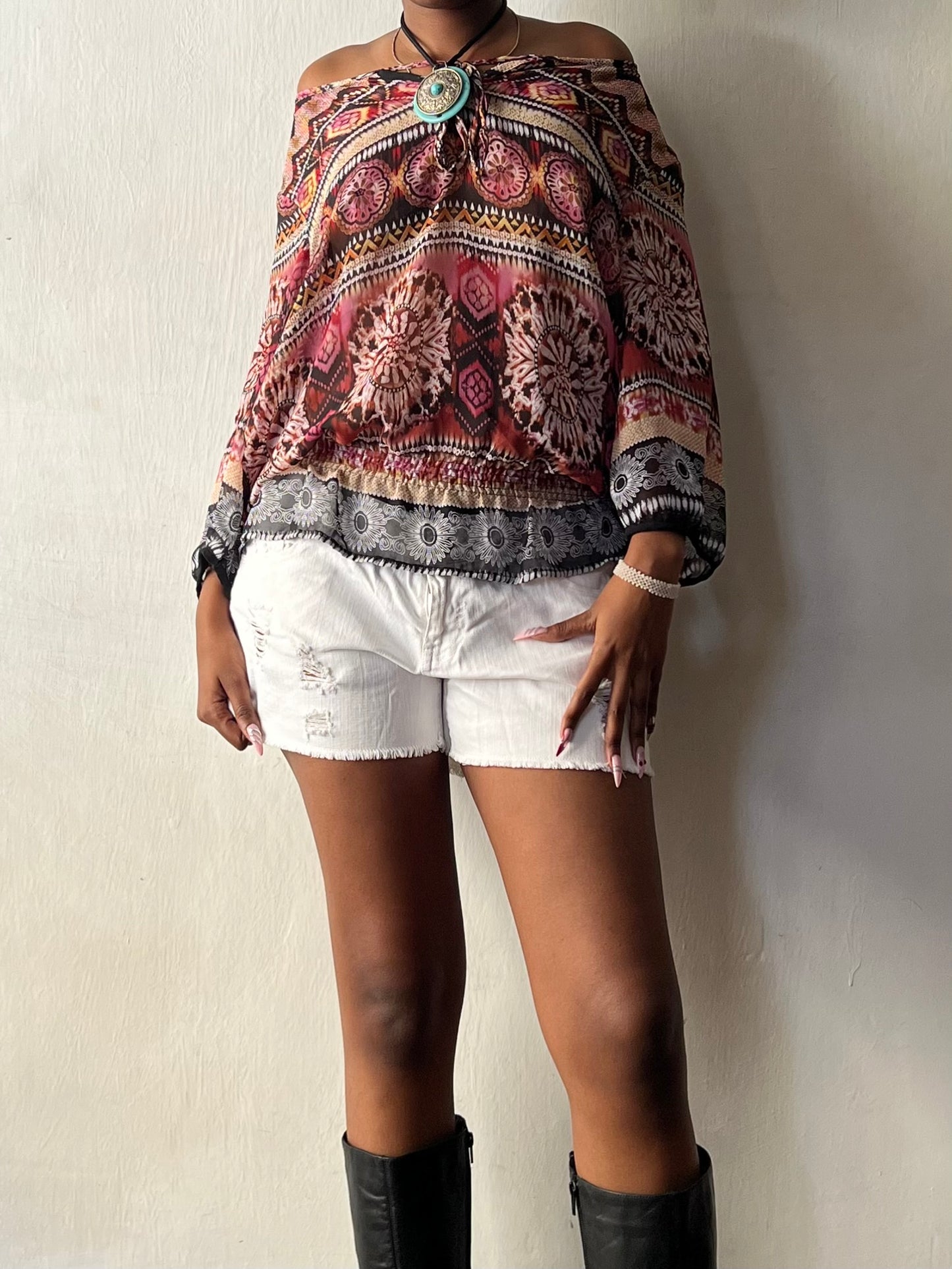 Off the shoulder boho top