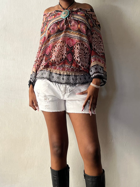 Off the shoulder boho top