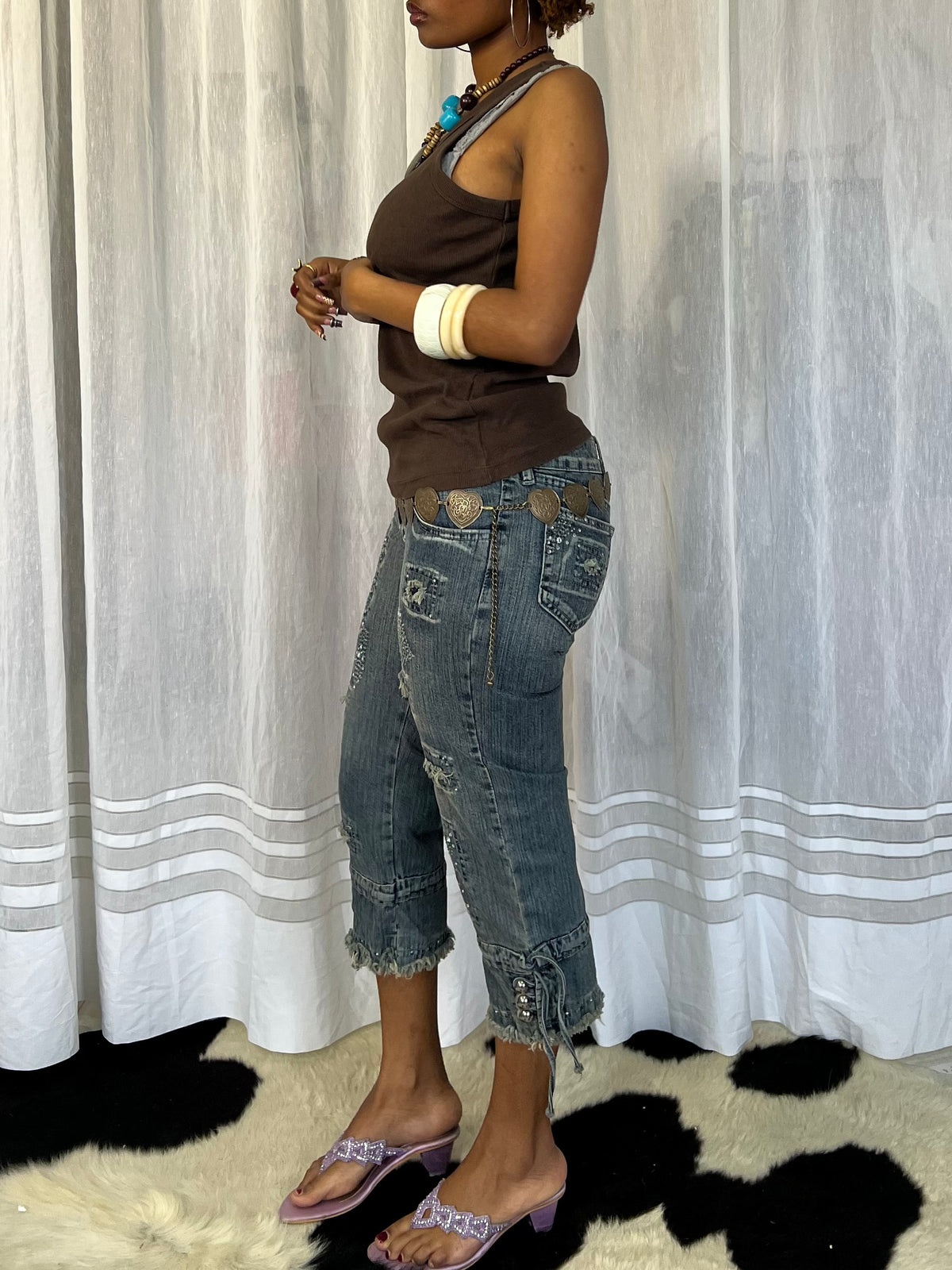 Brown Fitted Tank Top