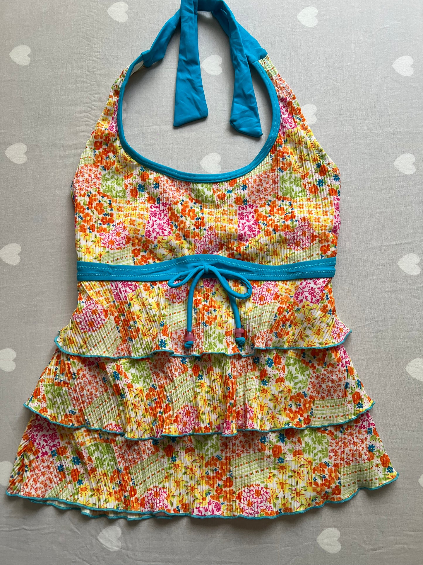 Ruffled floral print top