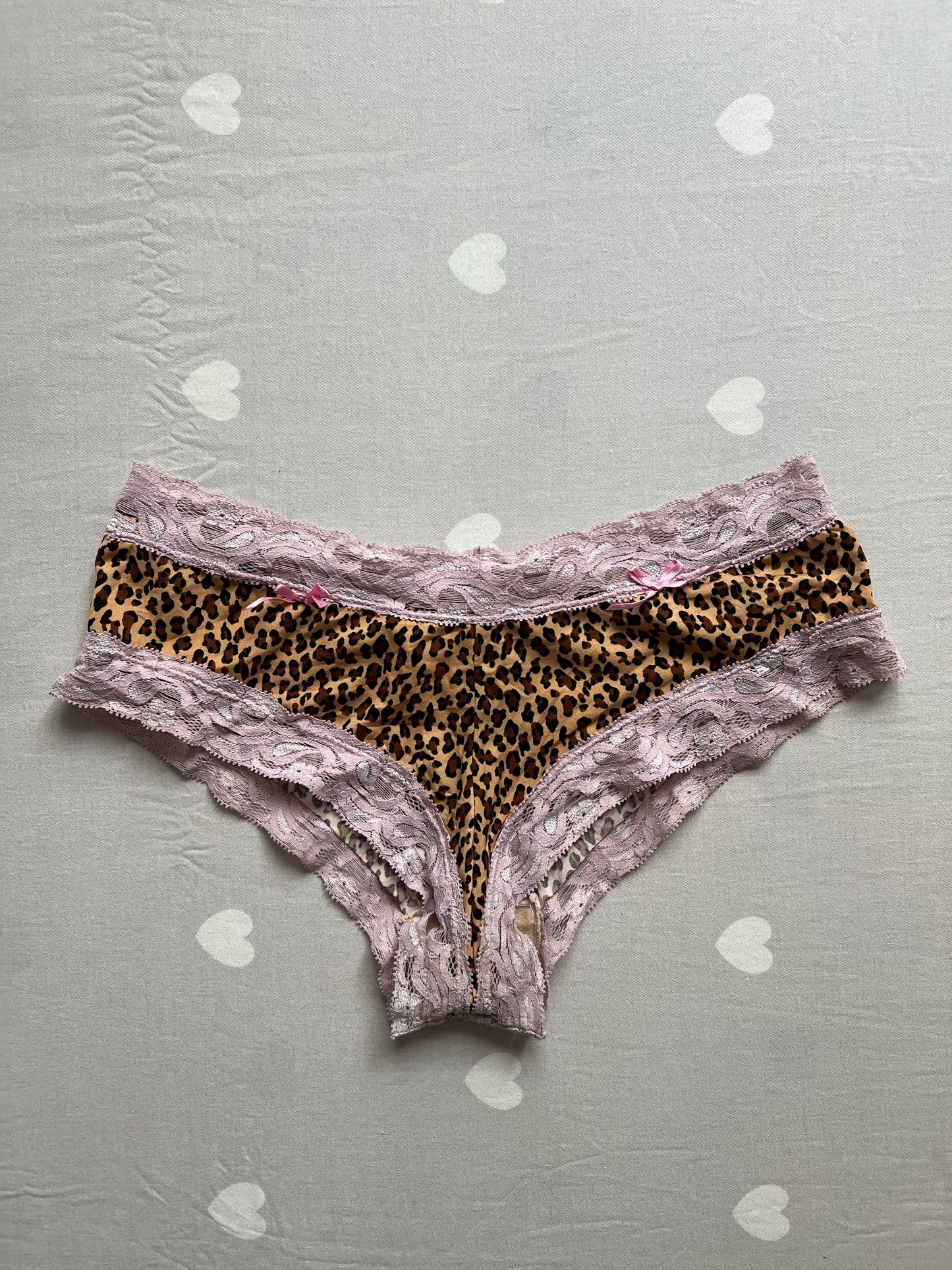 Leopard Print Lace Trim Panties