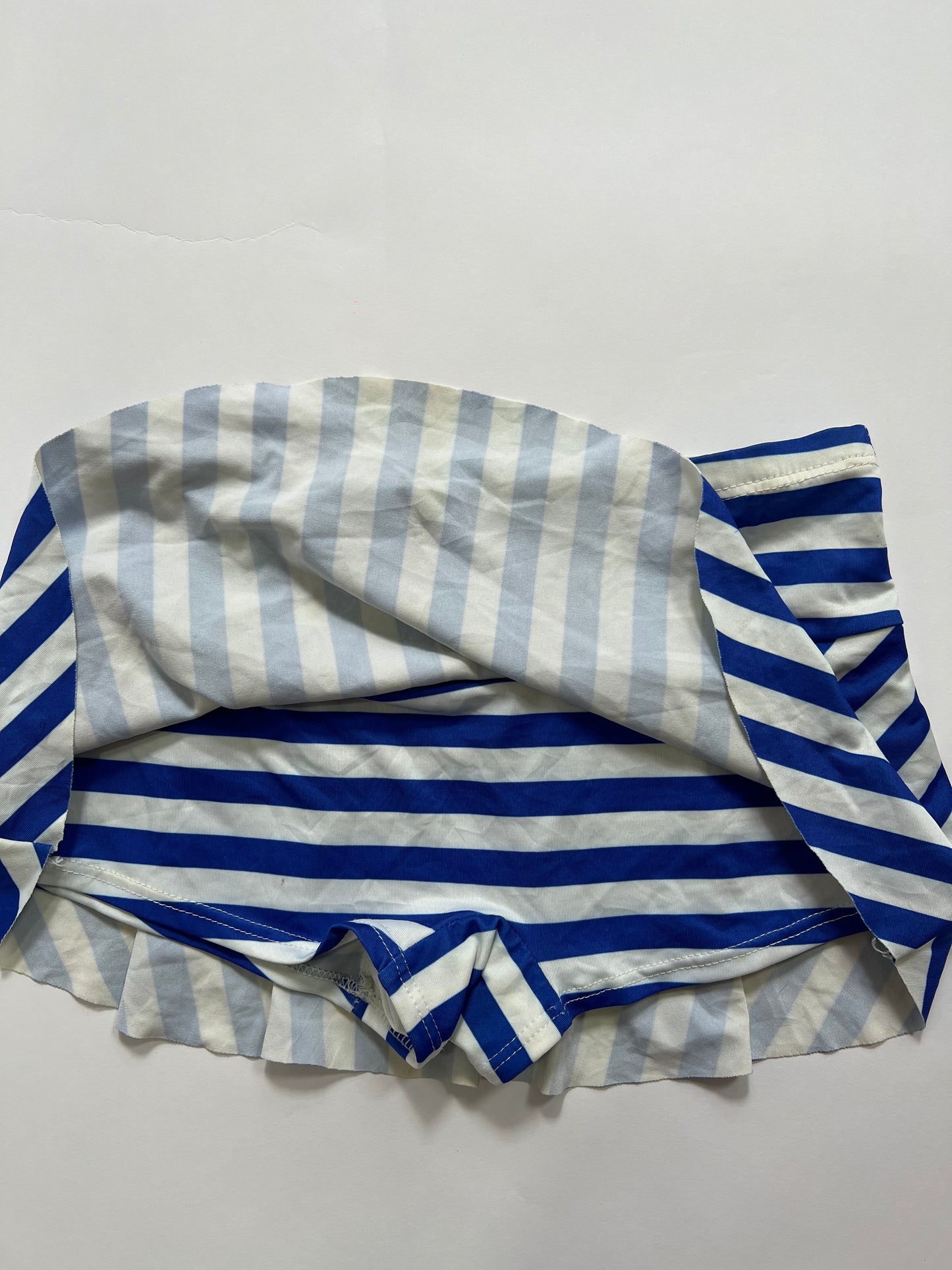 Blue Striped Mini Skirt