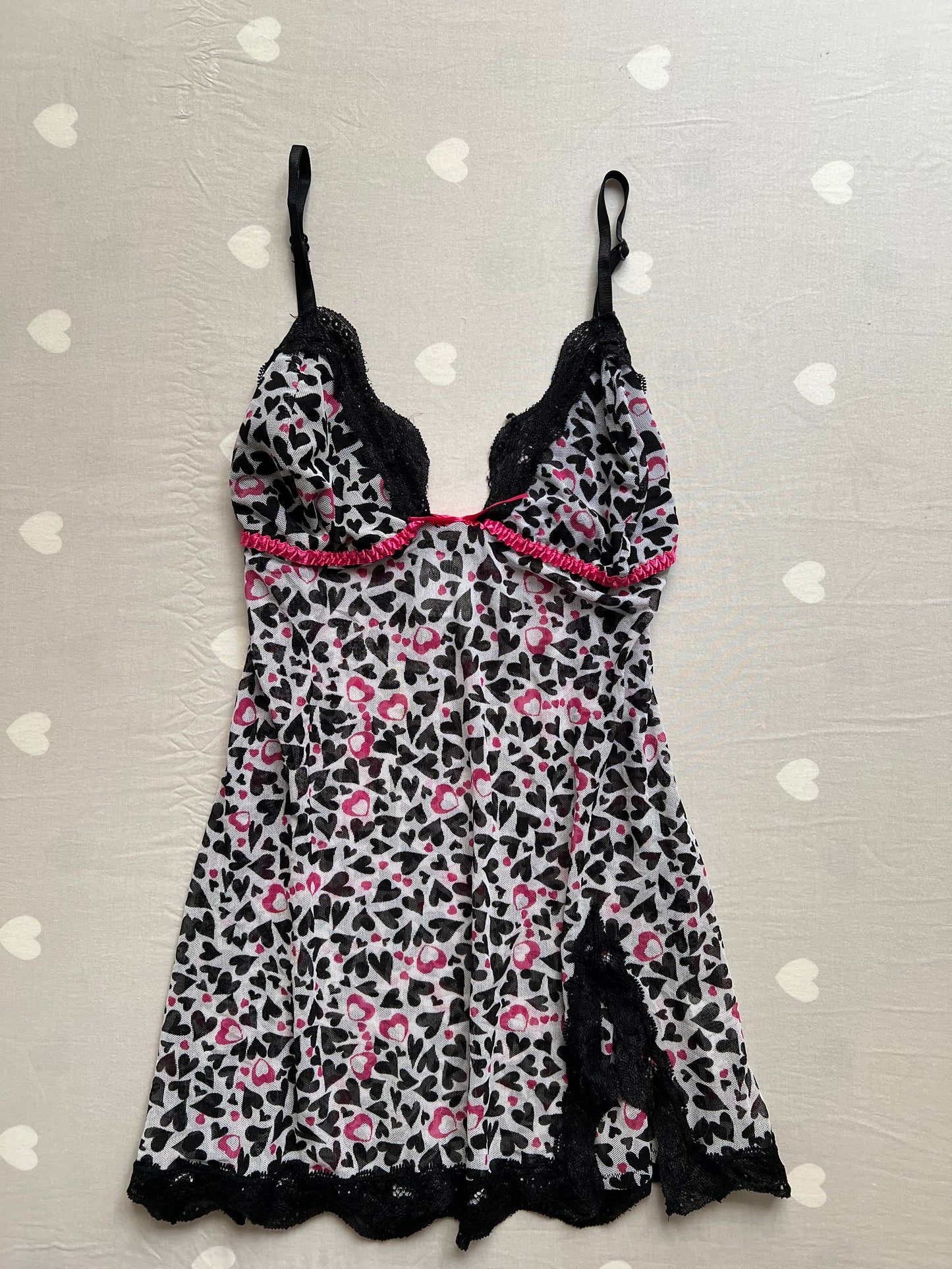 Y2k Graphic lace trim cami