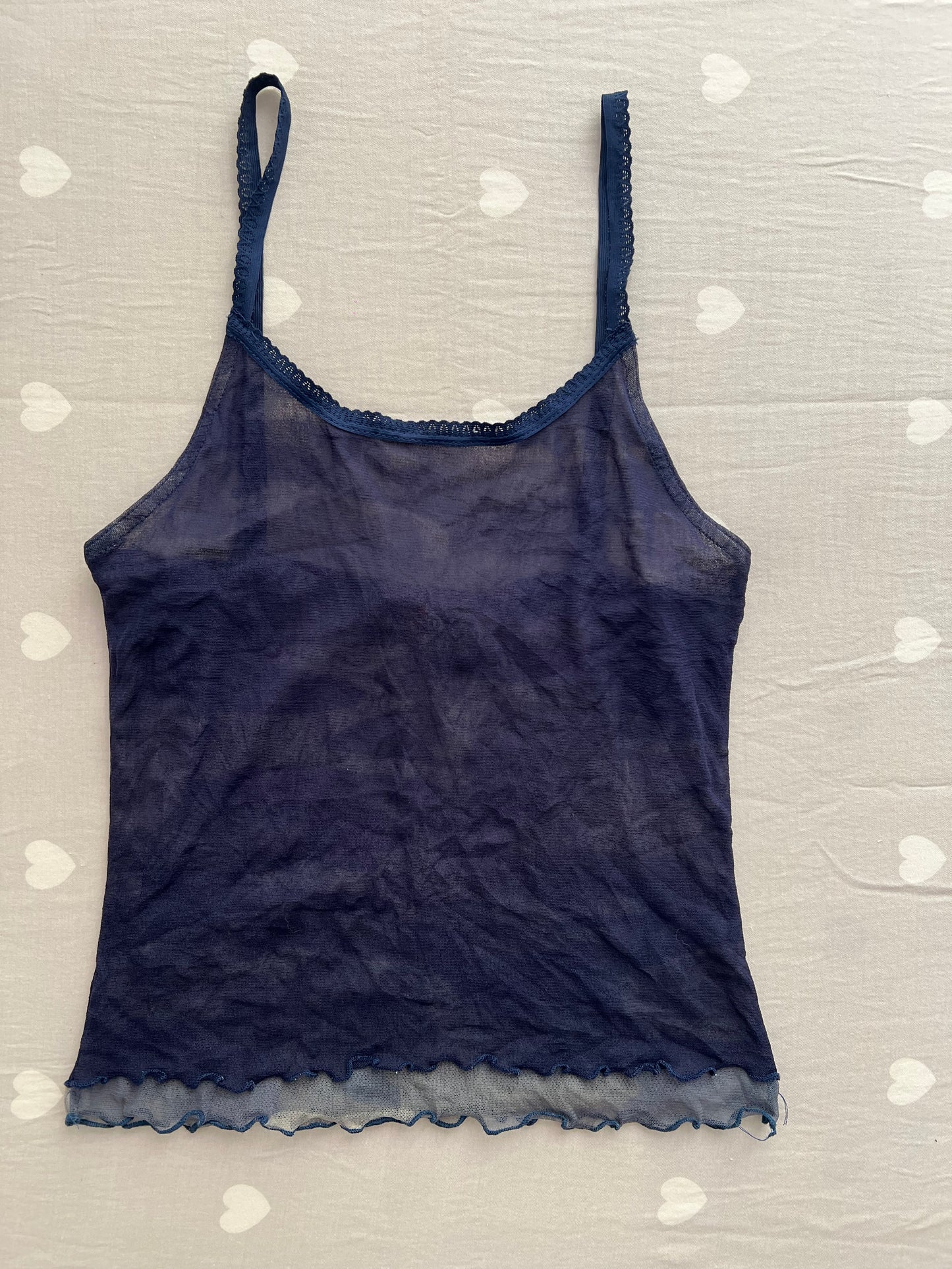 Mesh layered cami top