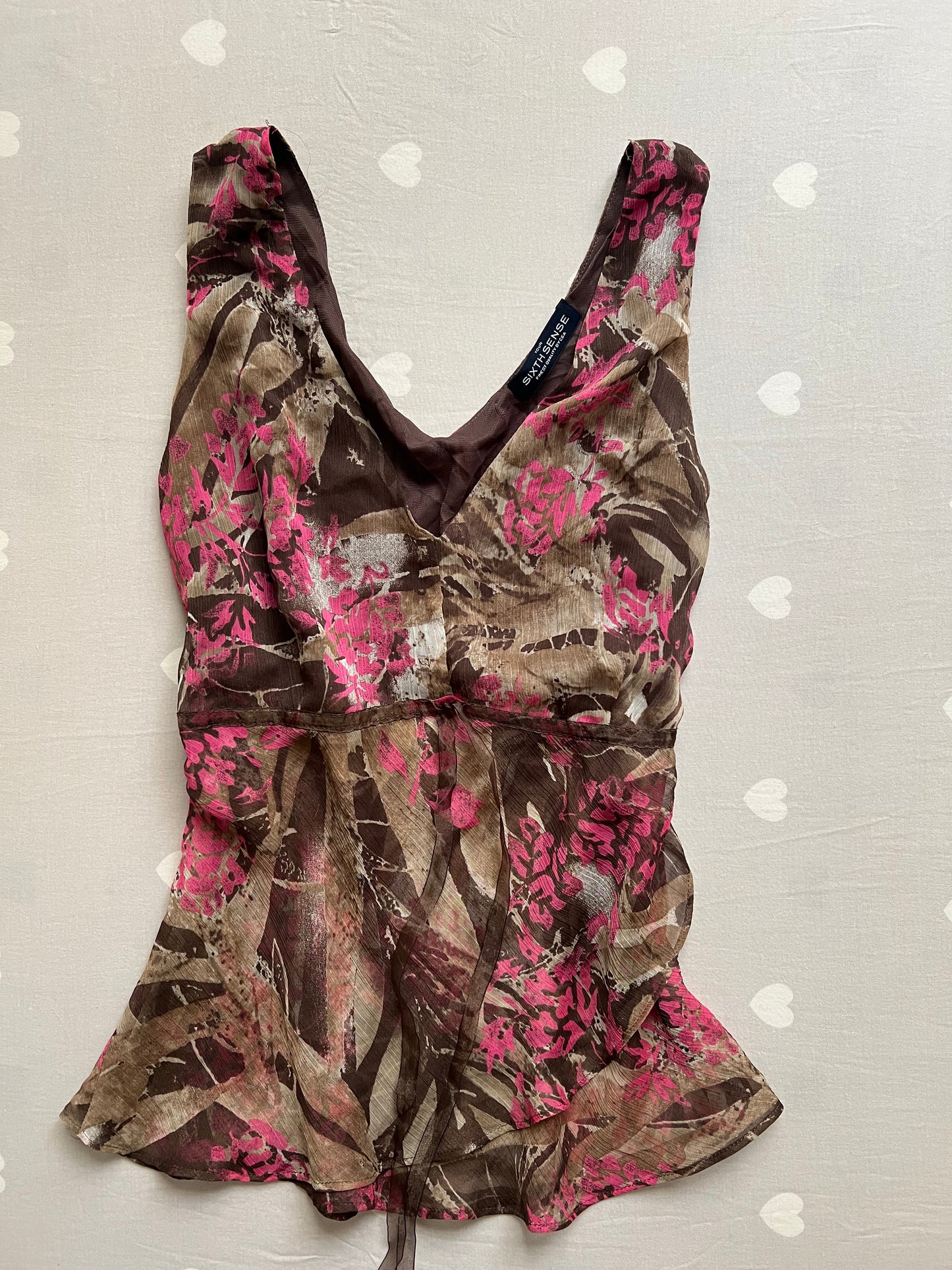 Whimsy chiffon cami top