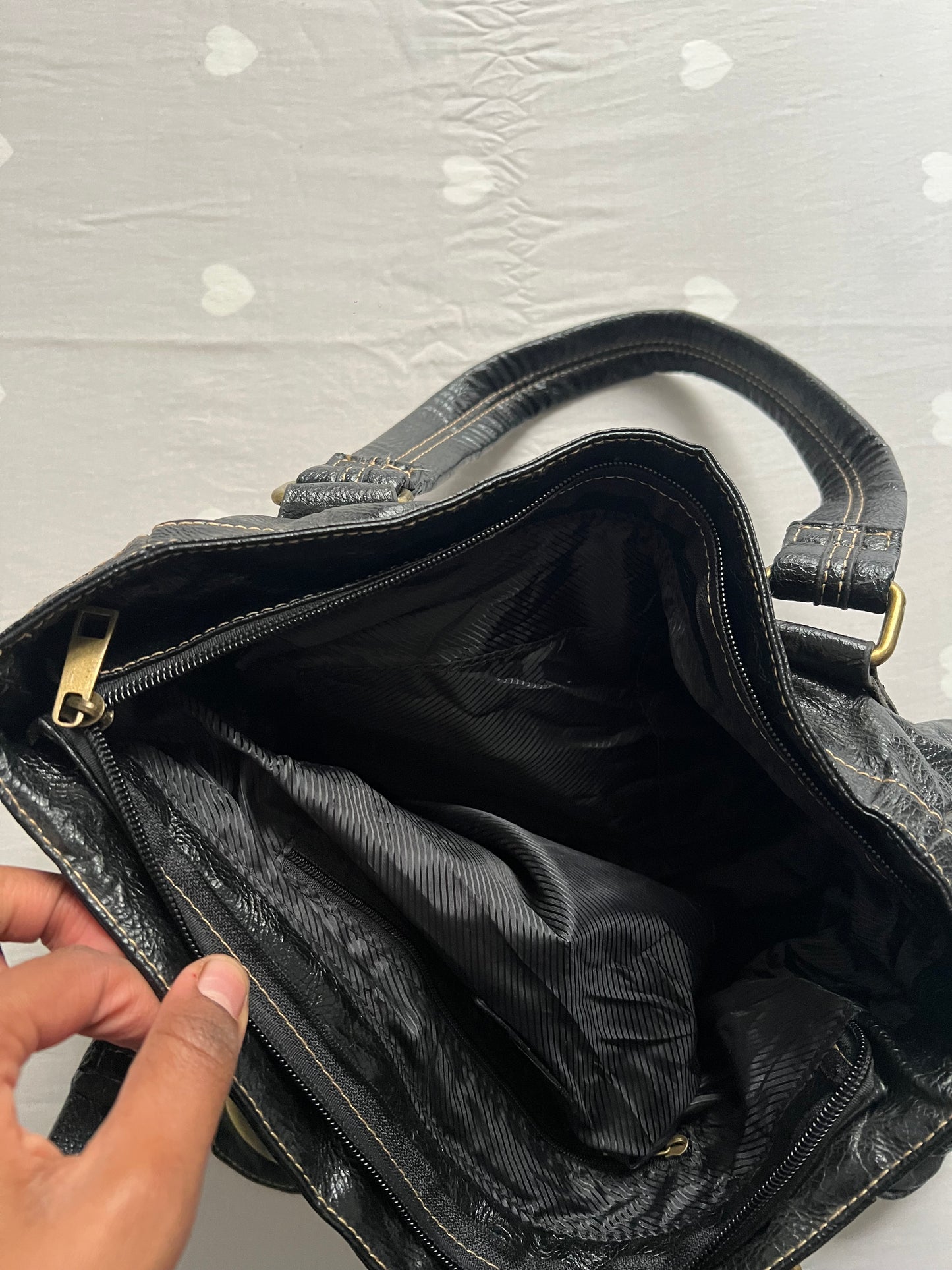 Boxy Leather Shoulder Bag