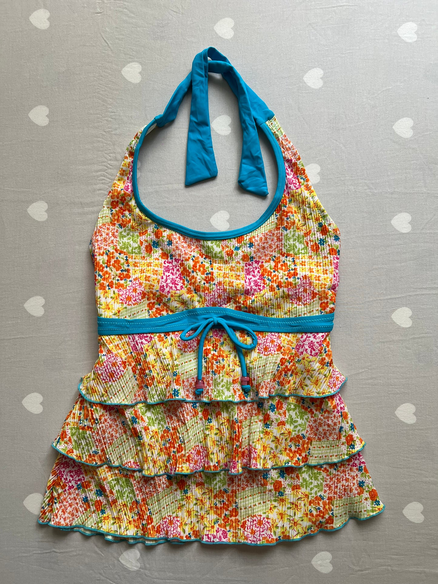 Ruffled floral print top