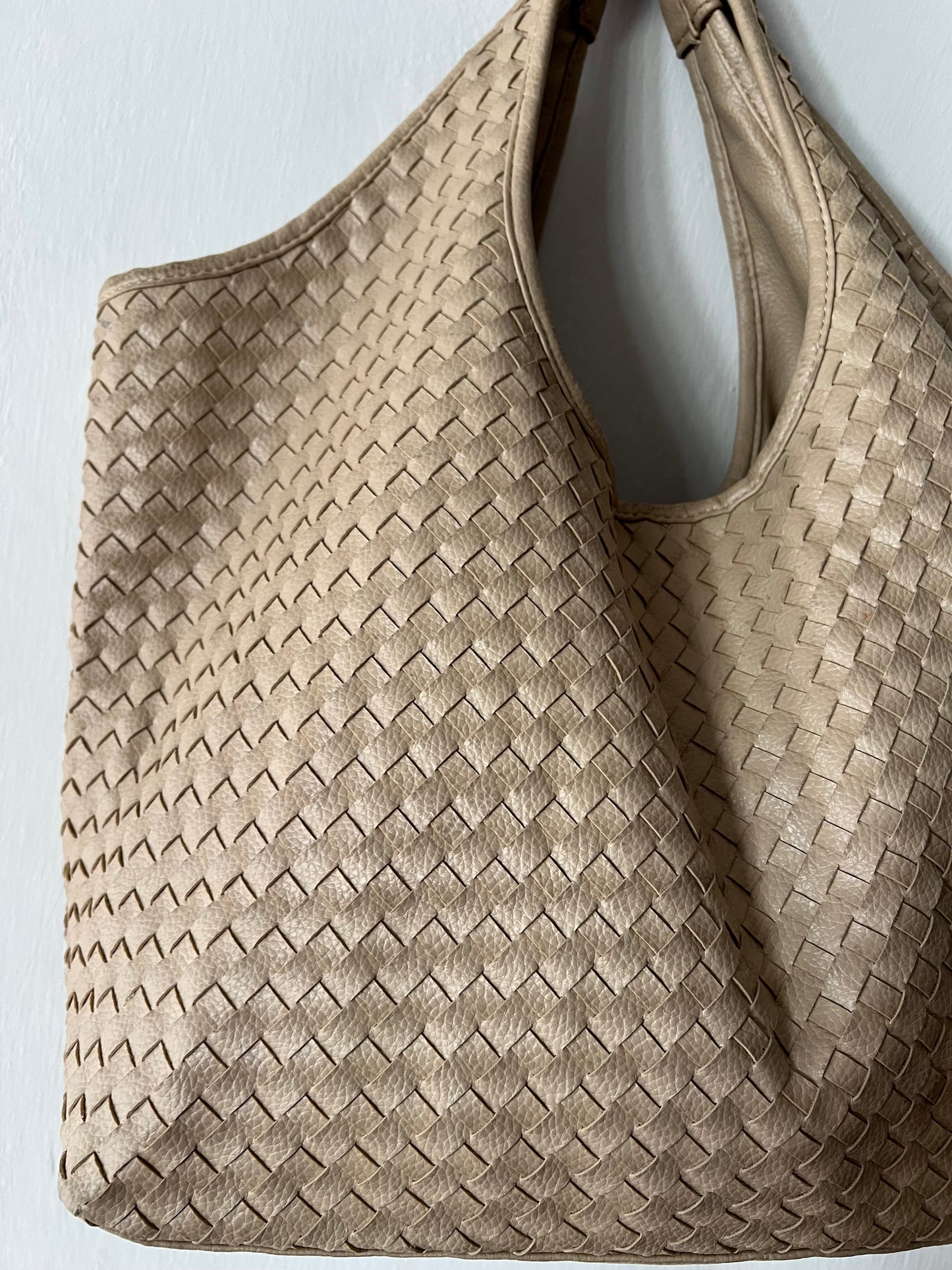 Woven Leather Shoulder Bag