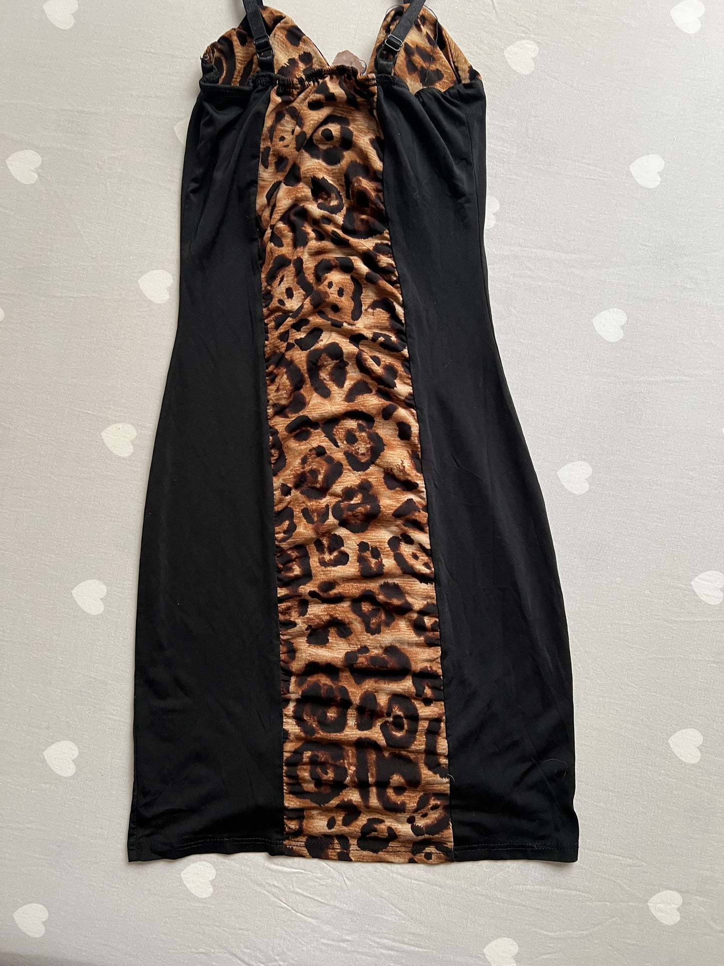 Leopard print bandage dress