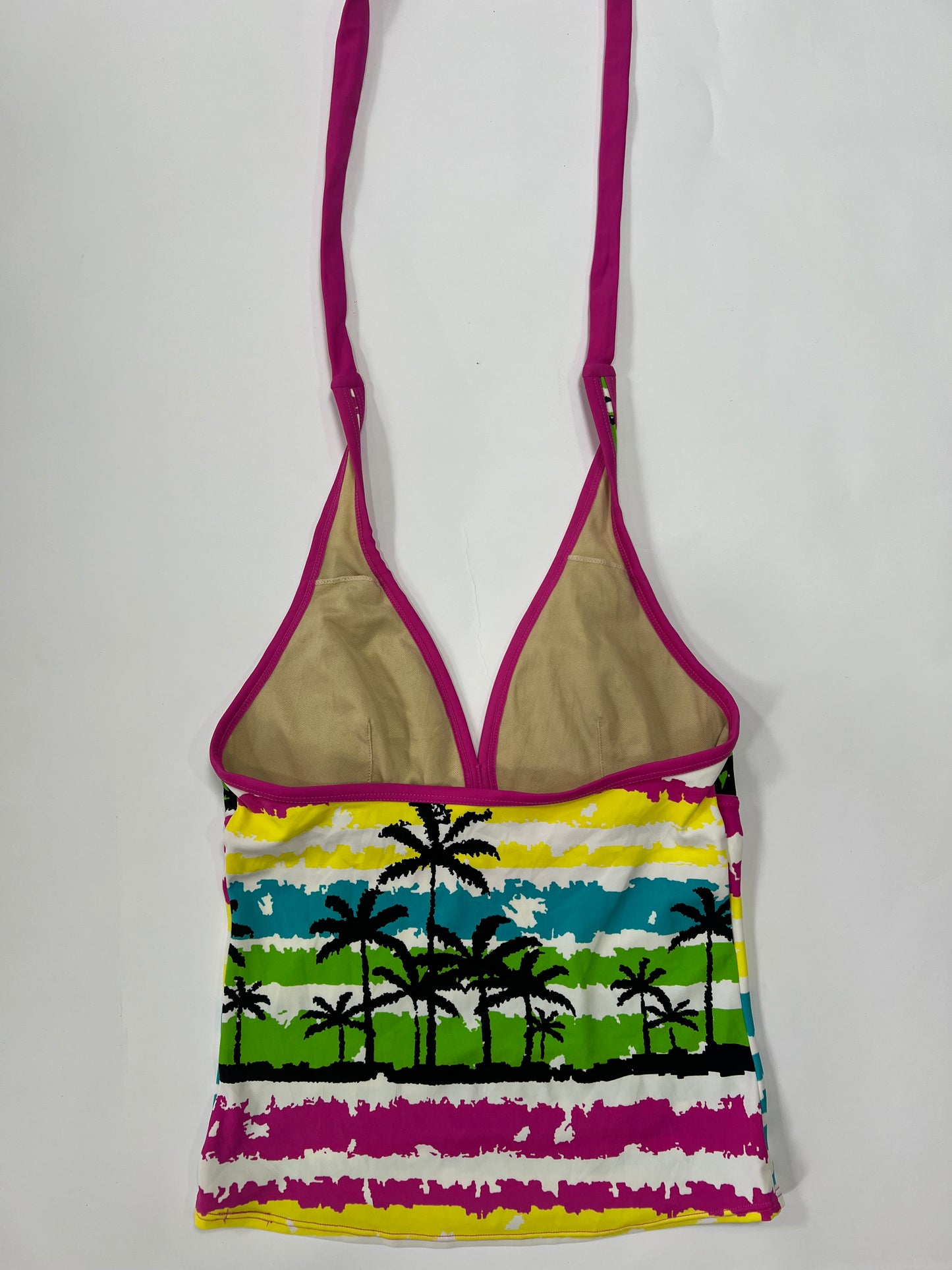 Tropical Stripe Halter Top