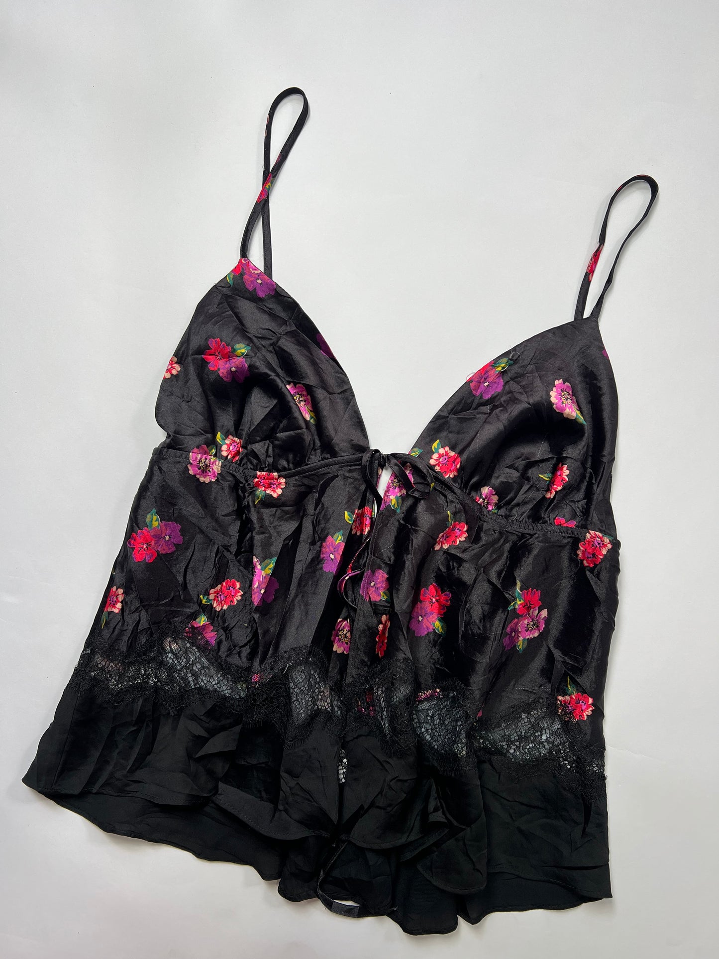 Victoria Secret Floral Lace Tie-Front Cami