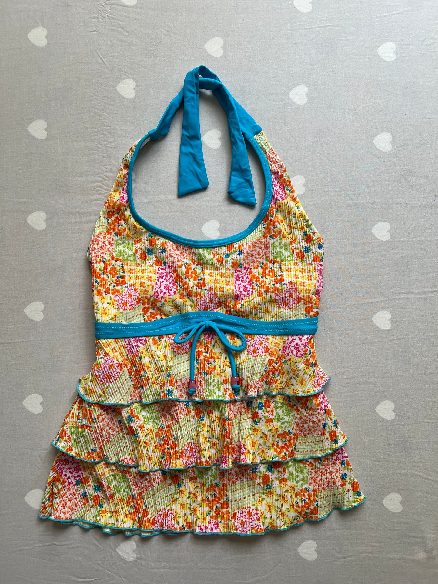 Ruffled floral print top